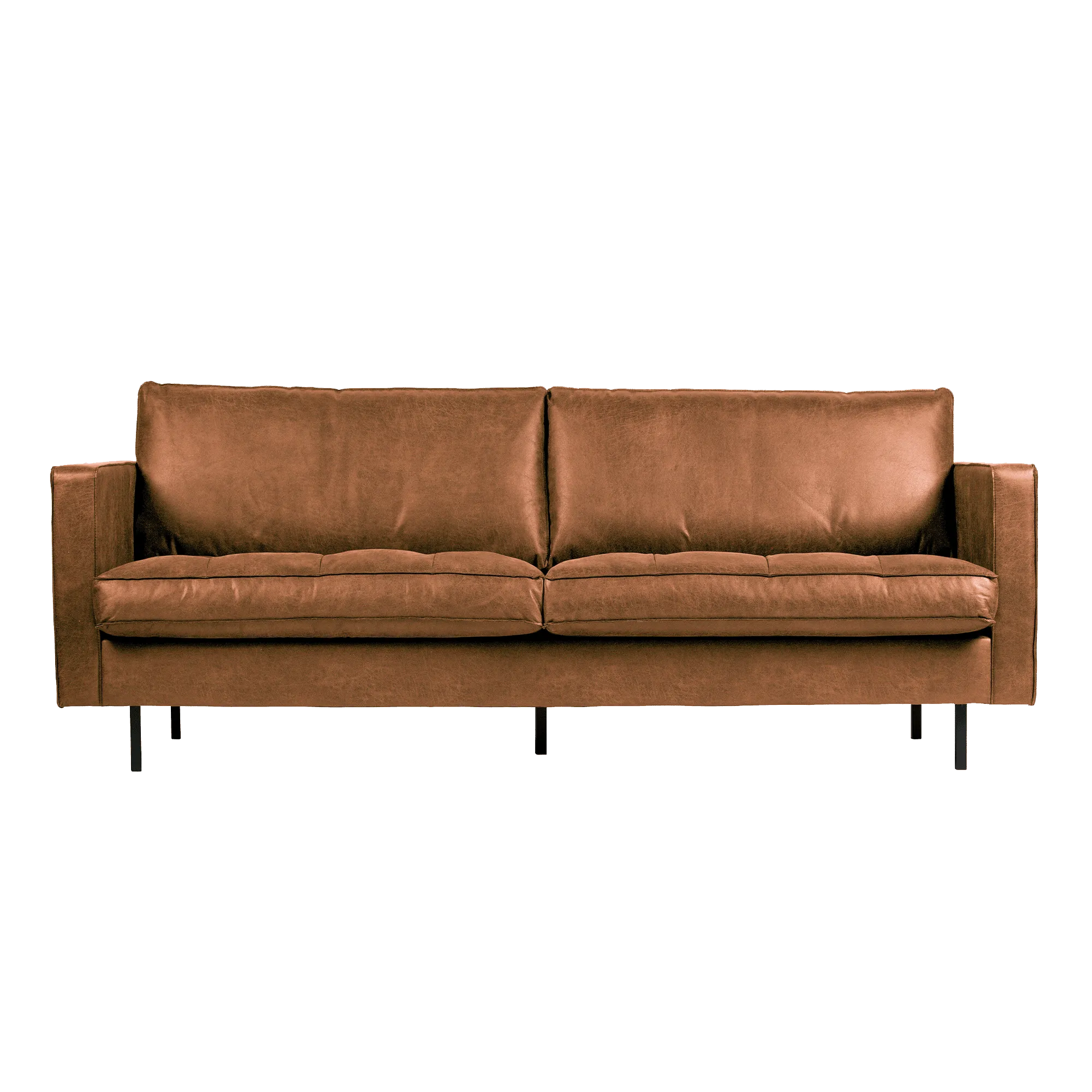 BePure Canapé RODEO coloris COPA COGNAC capitonné 3 places - 4MURS