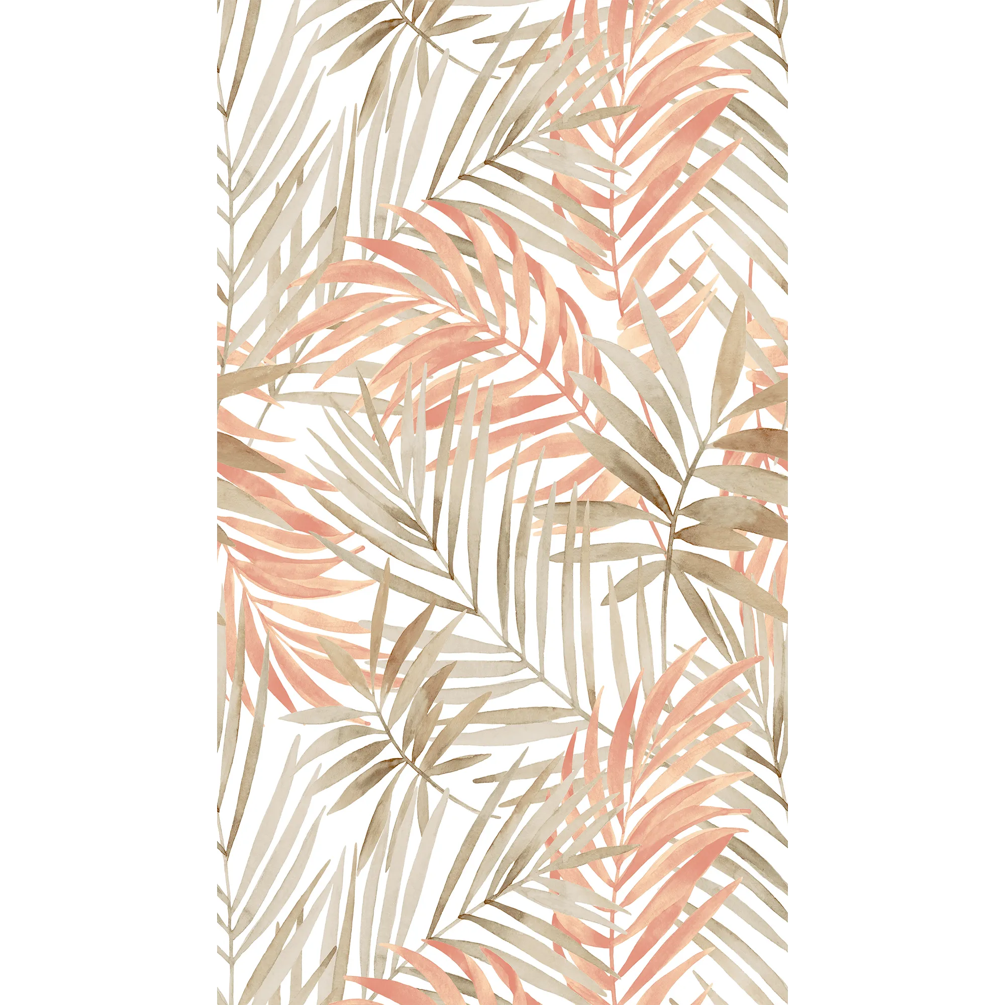 Papier peint panoramique L LUMIA 159 x 280 cm taupe et rose poudré