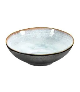 Bol à salade rond bleu grès émaillé Ø 24 cm Shadow Medard De Noblat