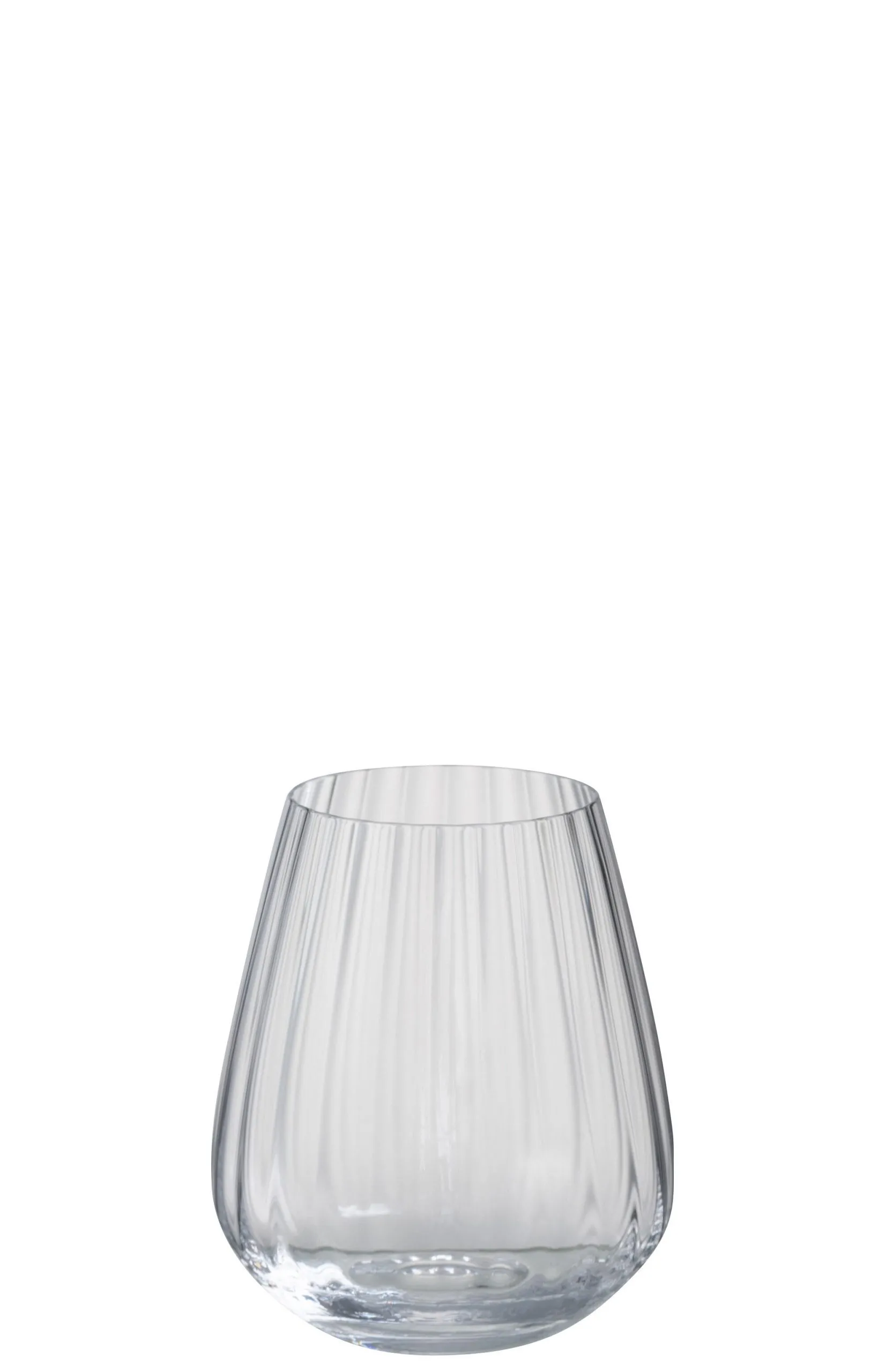 Verre a eau lignes verre transparent