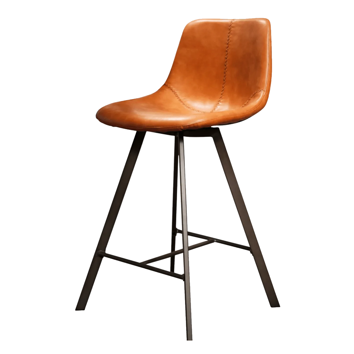 Tabouret de plan de travail ZIGGY coloris cognac - 4MURS