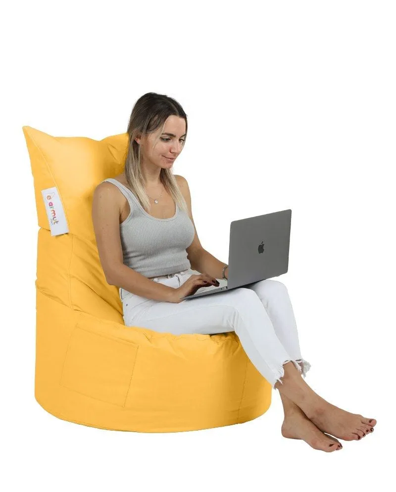 Balina Pouf de jardin | Tissu polyester imperméable | Jaune