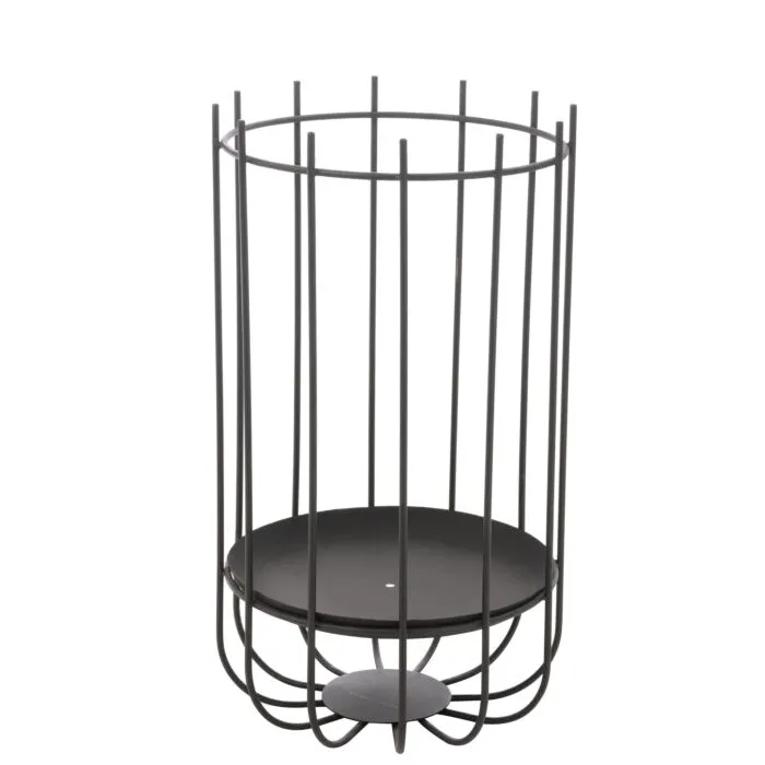 Brasero noir, brasero extérieur moderne, fer robuste