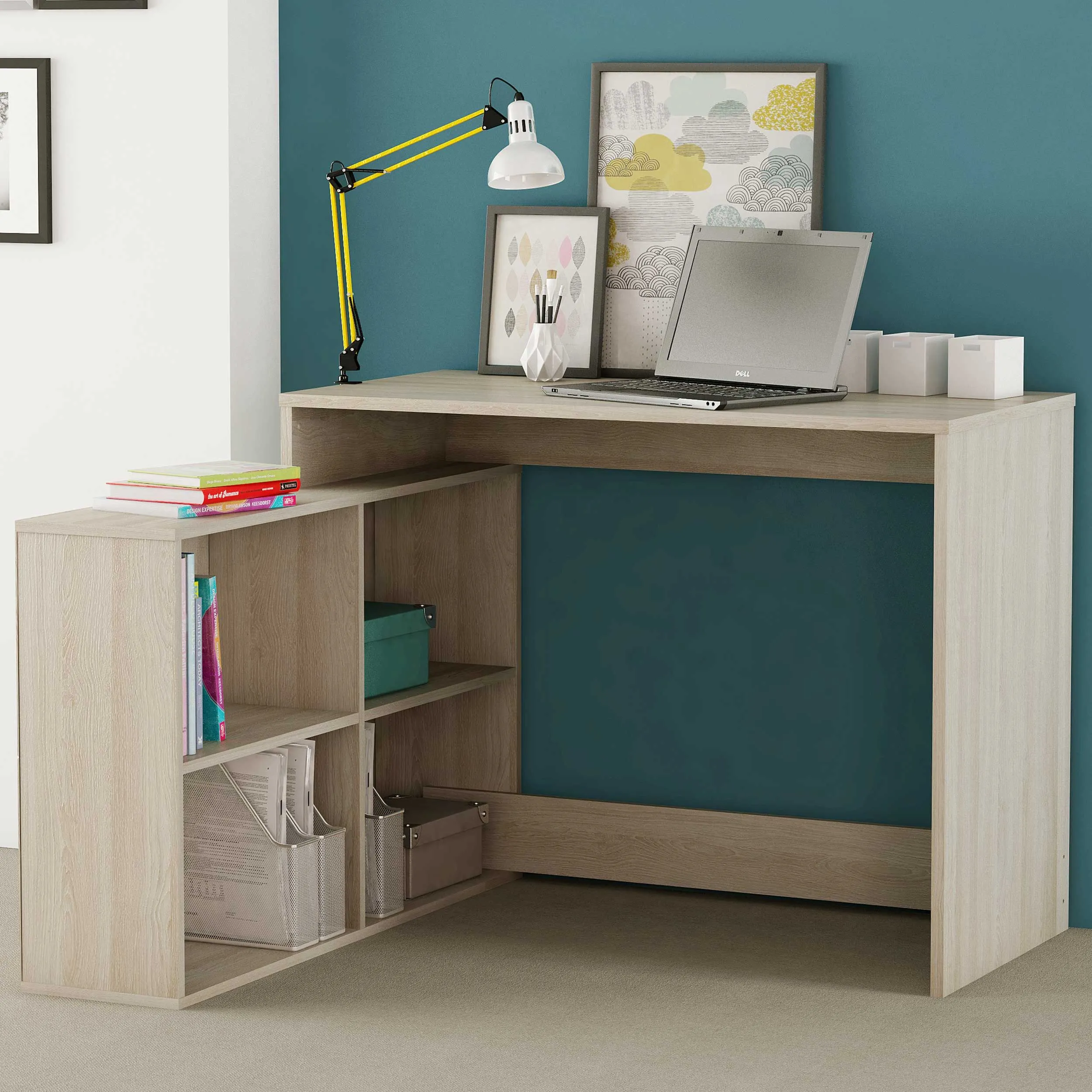 Bureau d'angle Coralie-chêne Shannon