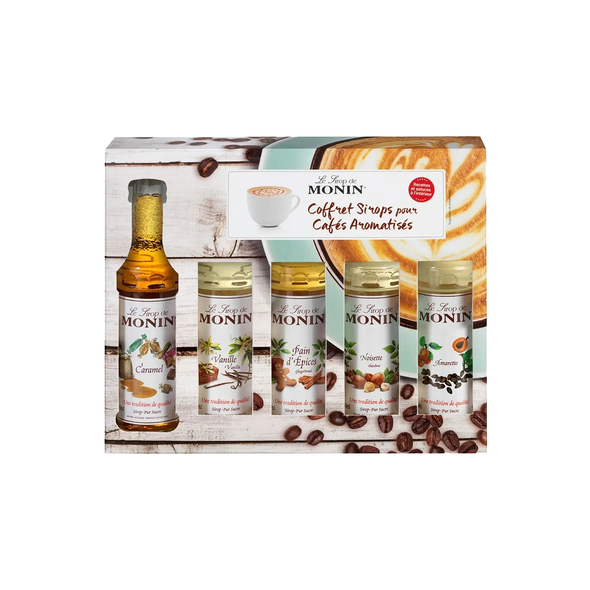 Monin Coffret SIROPS CAFÉS GOURMANDS - 4MURS