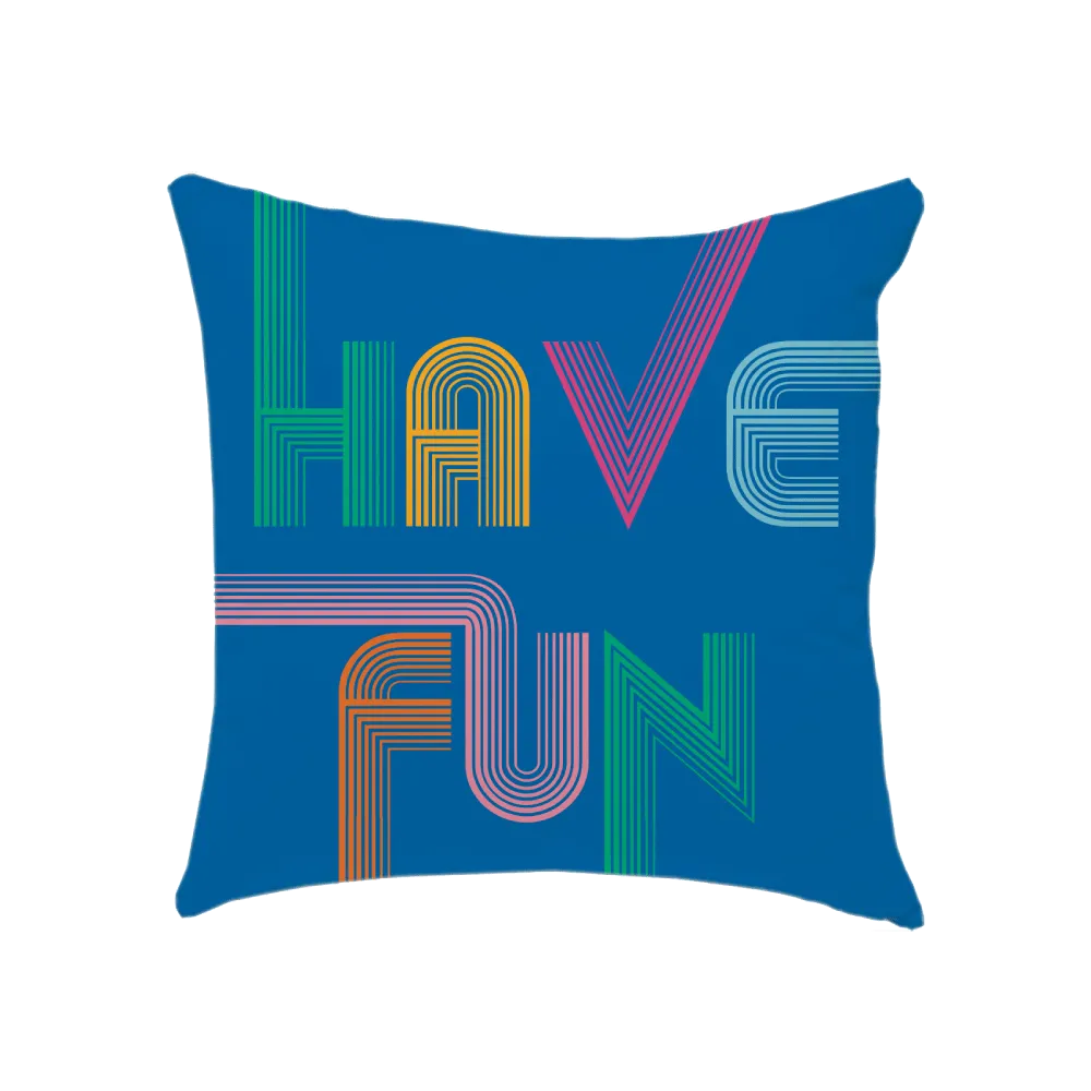 4MURS Coussin HAVE FUN coloris bleu roi 40 x 40 cm - 4MURS