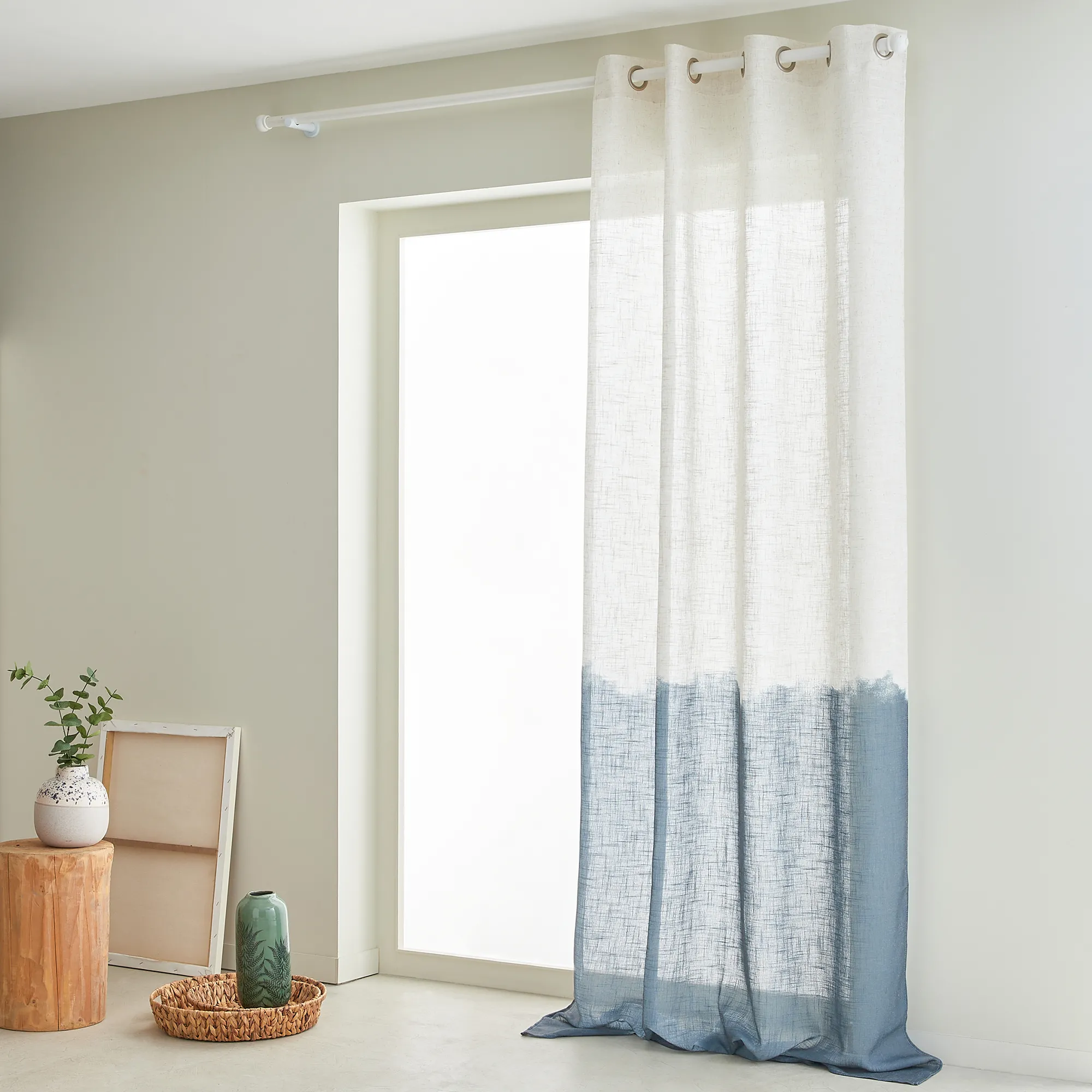 Rideau KEA coloris bleu grisé 140 x 260 cm - 4MURS