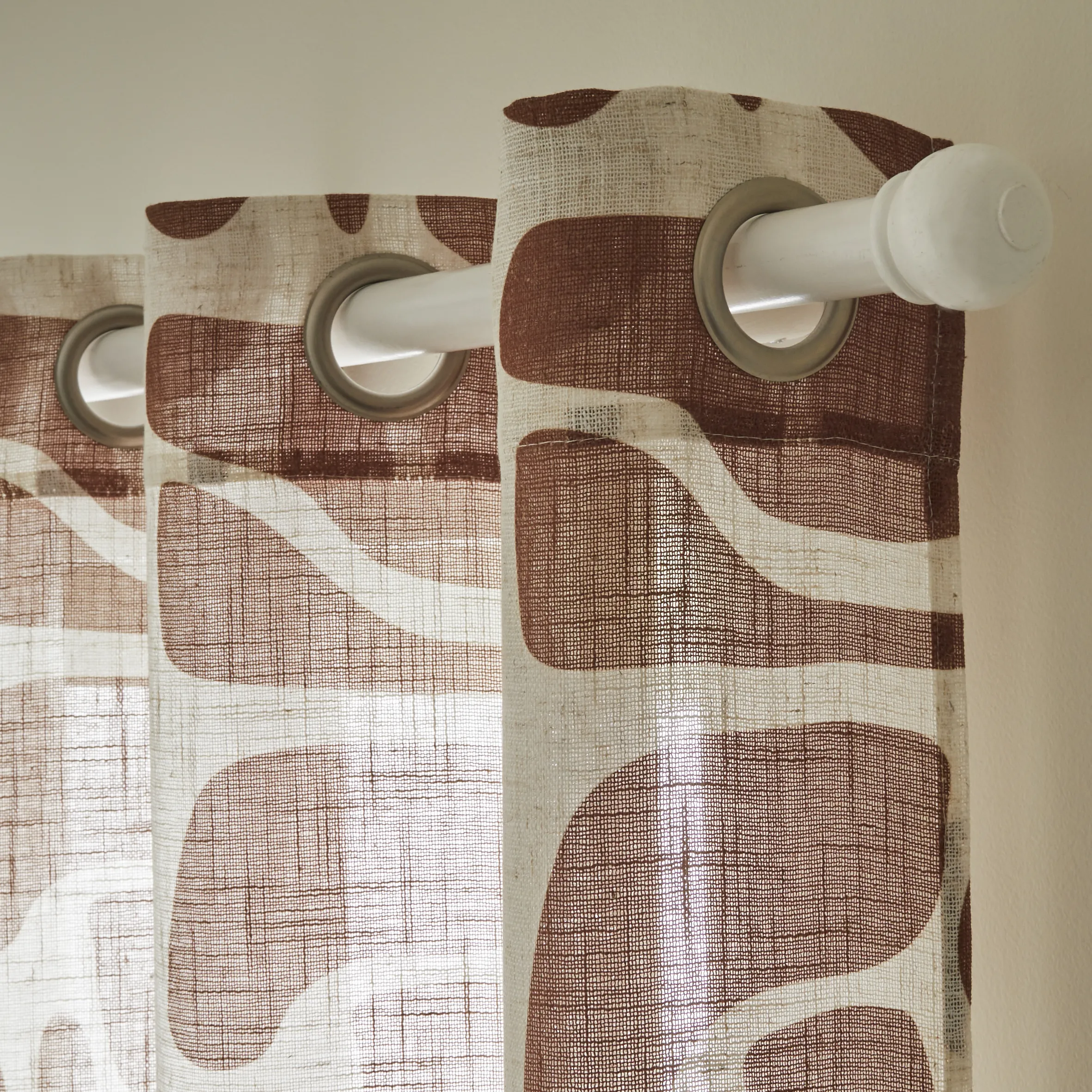 Voilage NYOS coloris terre de sienne 140 x 240 cm - 4MURS