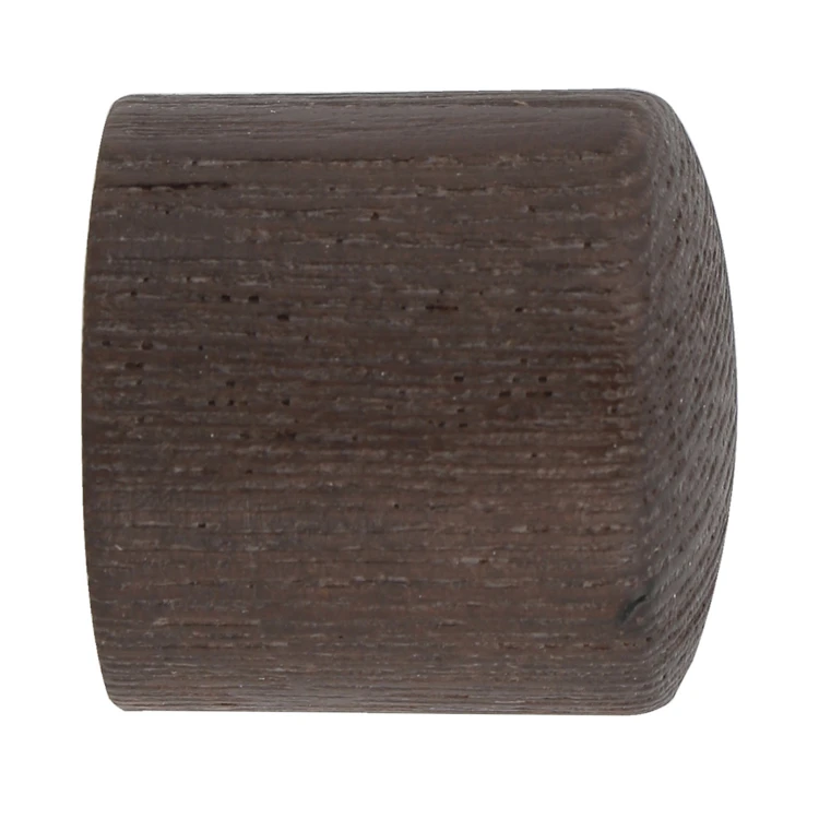 Lot de 2 embouts de tringle bouchon en frêne à visser D28