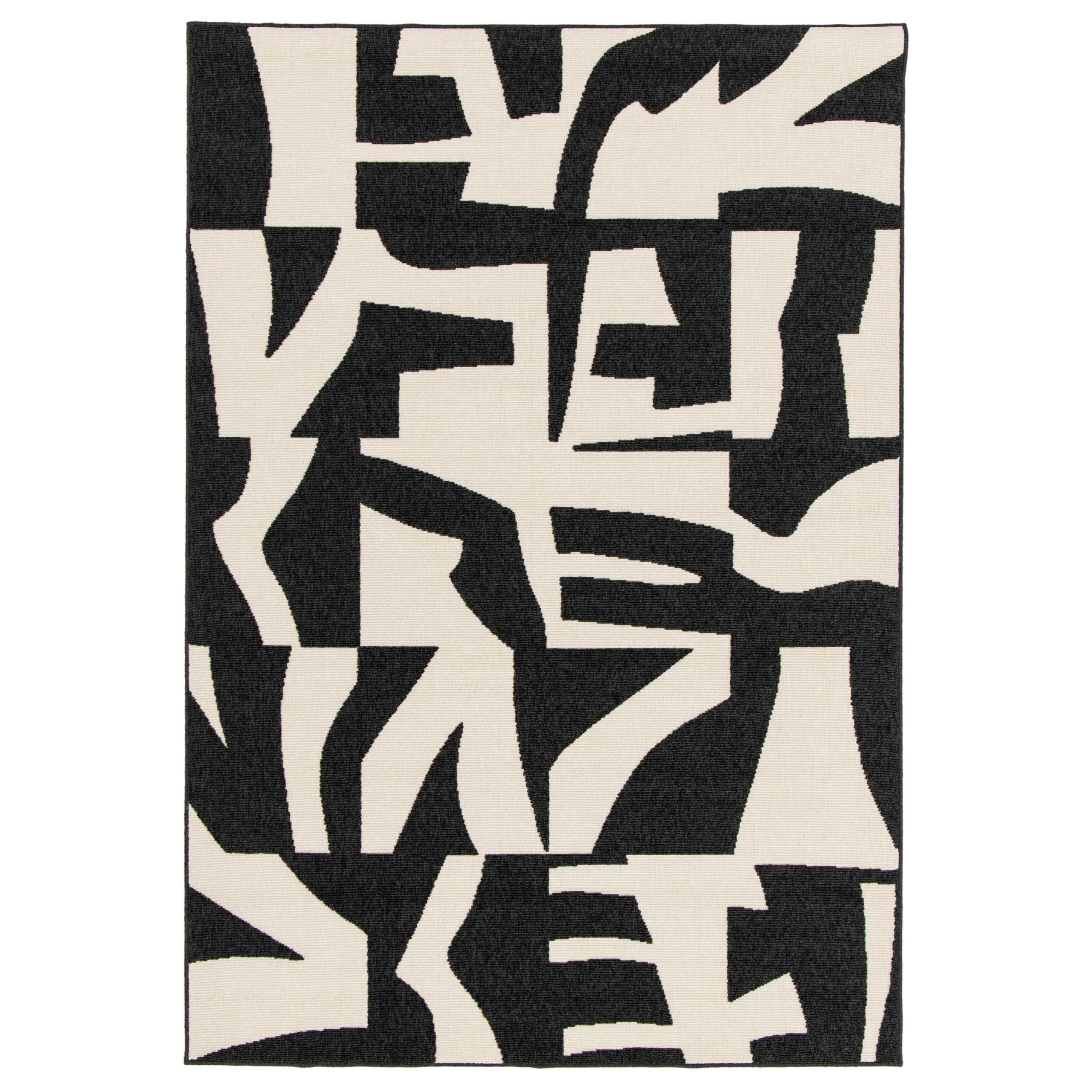 Tapis extérieur ATO coloris noir/beige 160 x 230 cm - 4MURS