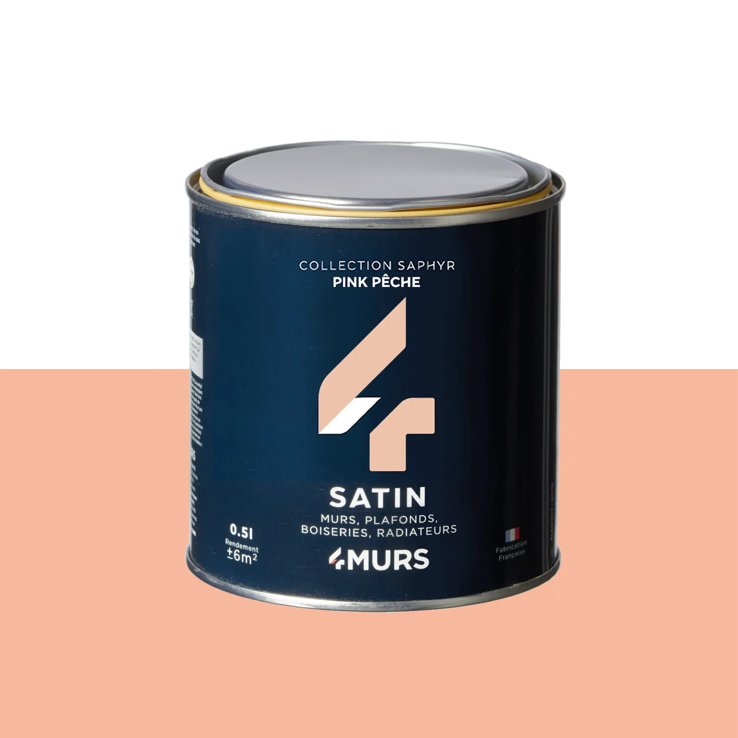 Saphyr Peinture Peinture Pink pêche Satiné 0,5 L - 4MURS