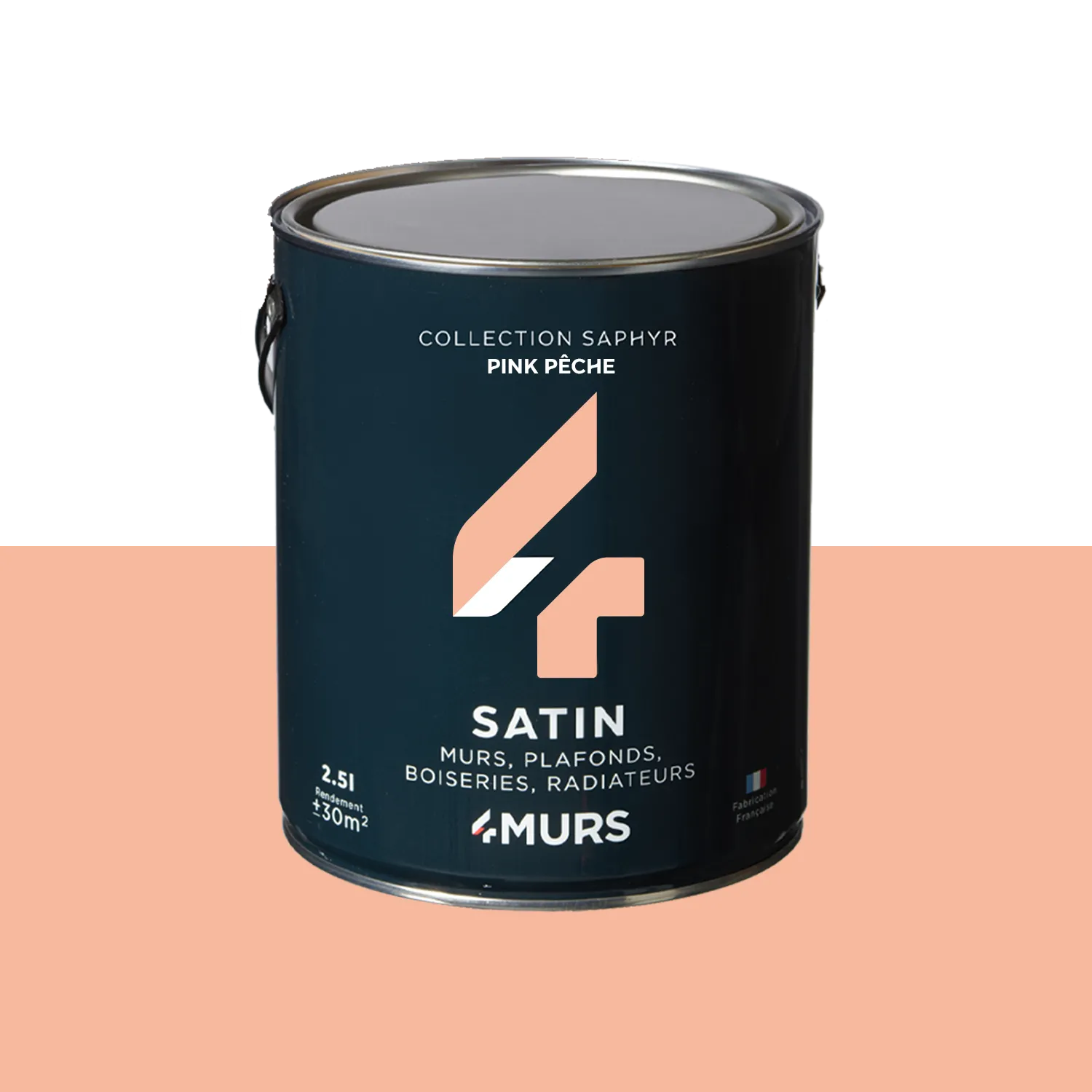 Saphyr Peinture Peinture Pink pêche Satiné 2,5 L - 4MURS