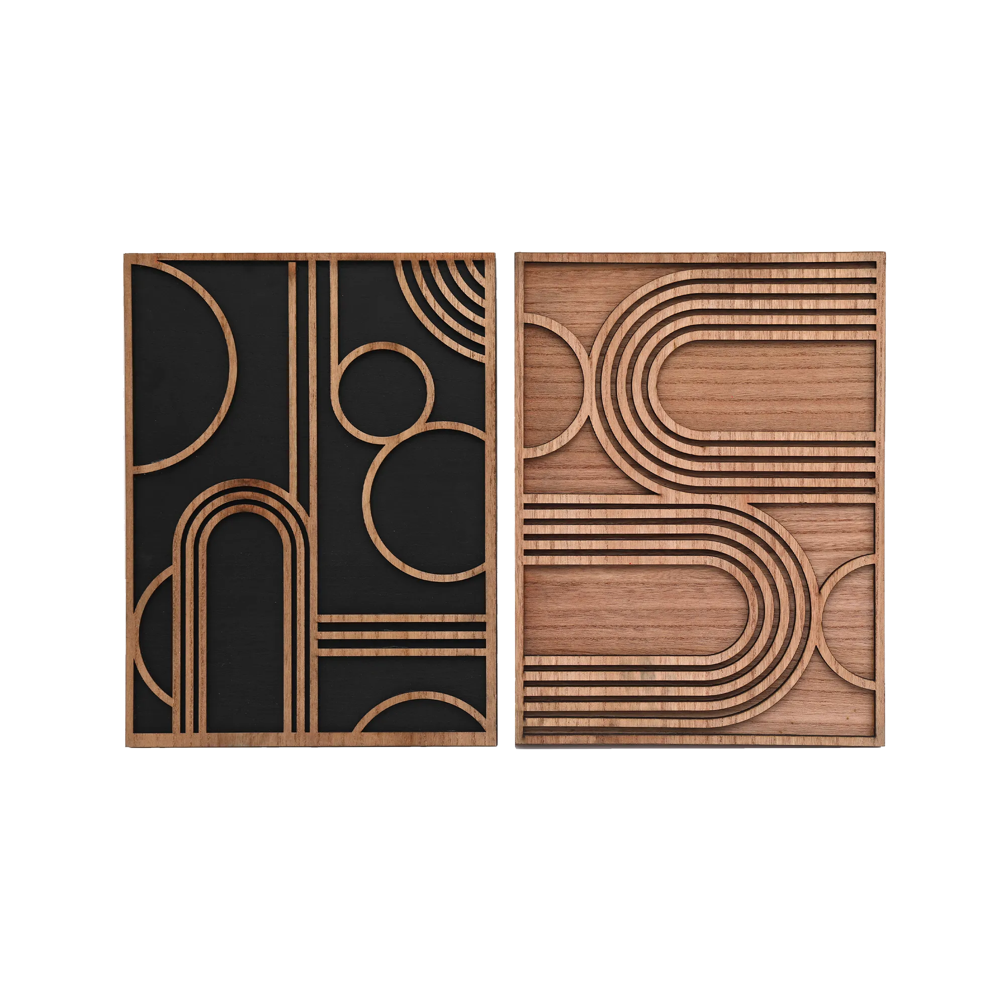 Cadre bois HILDE coloris noir / bois - 4MURS