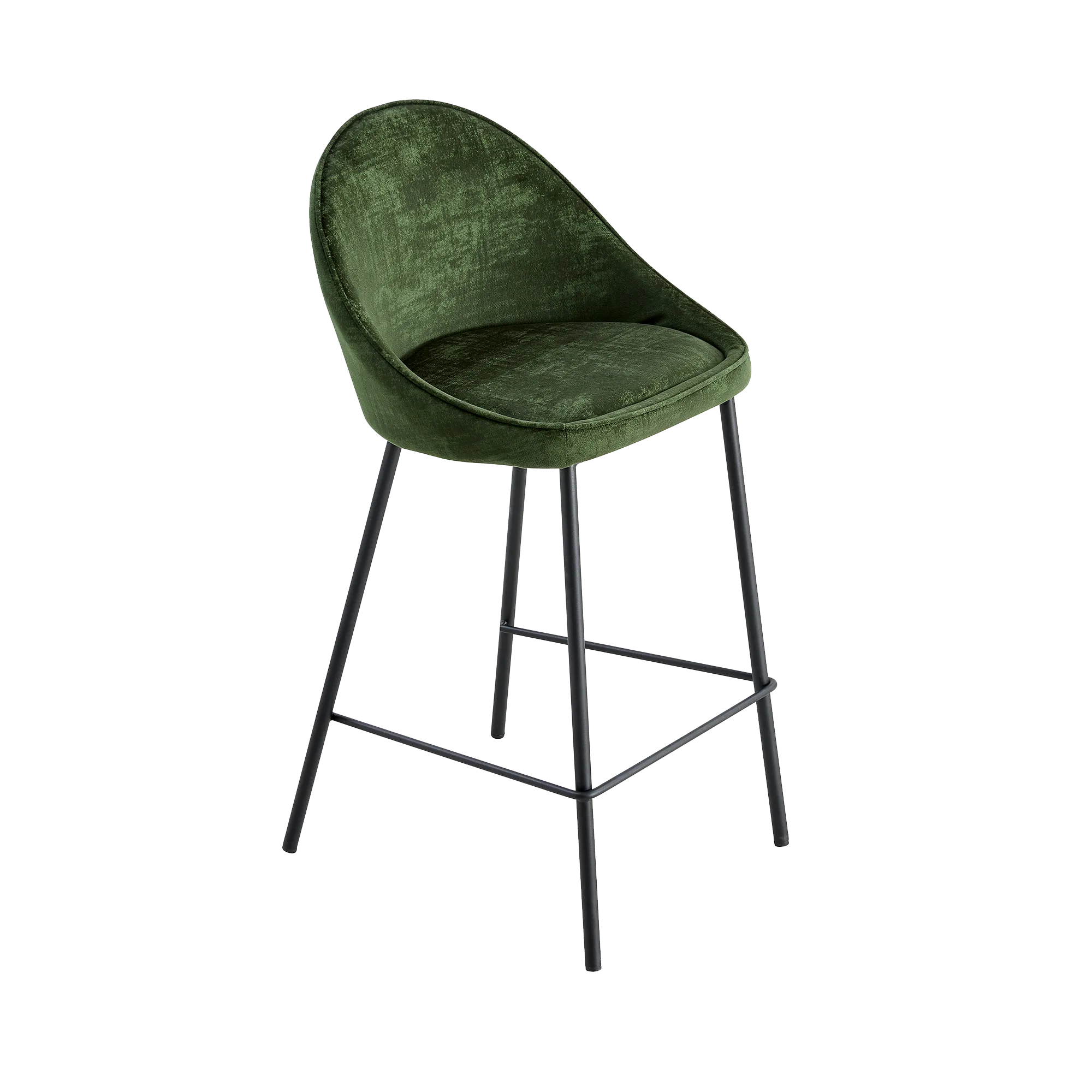 4MURS Tabouret de plan de travail CAITLYNE vert émeraude - 4MURS