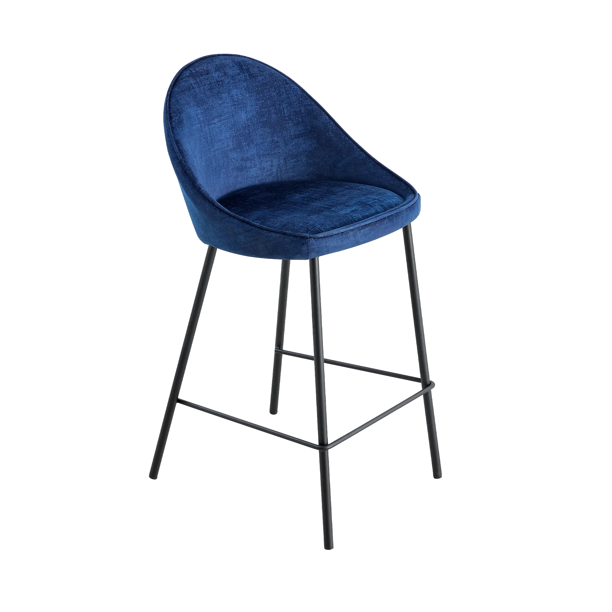 4MURS Tabouret de plan de travail CAITLYNE bleu nuit - 4MURS