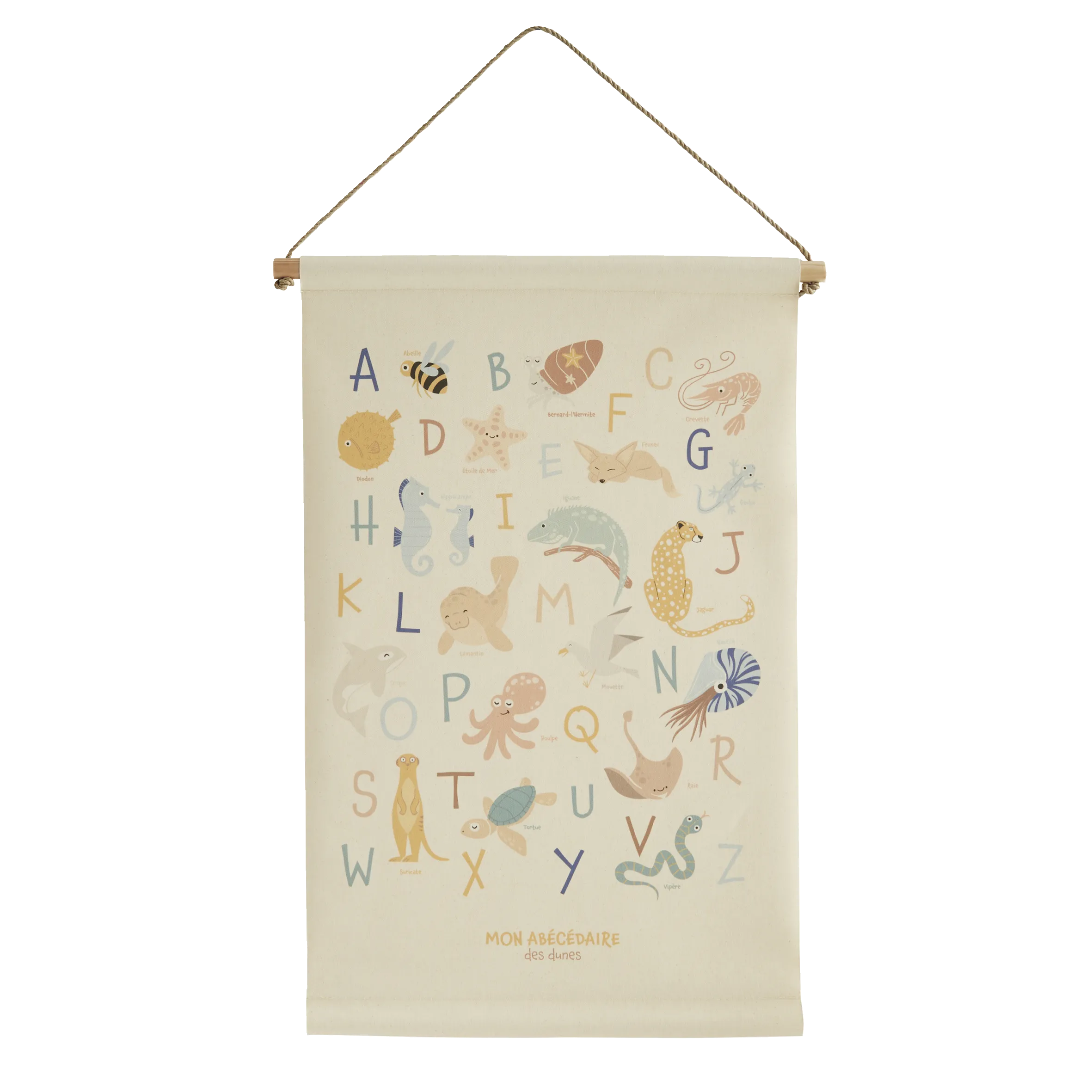 4MURS Kakémono déco ABÉCÉDAIRE DES DUNES multicolore - 4MURS