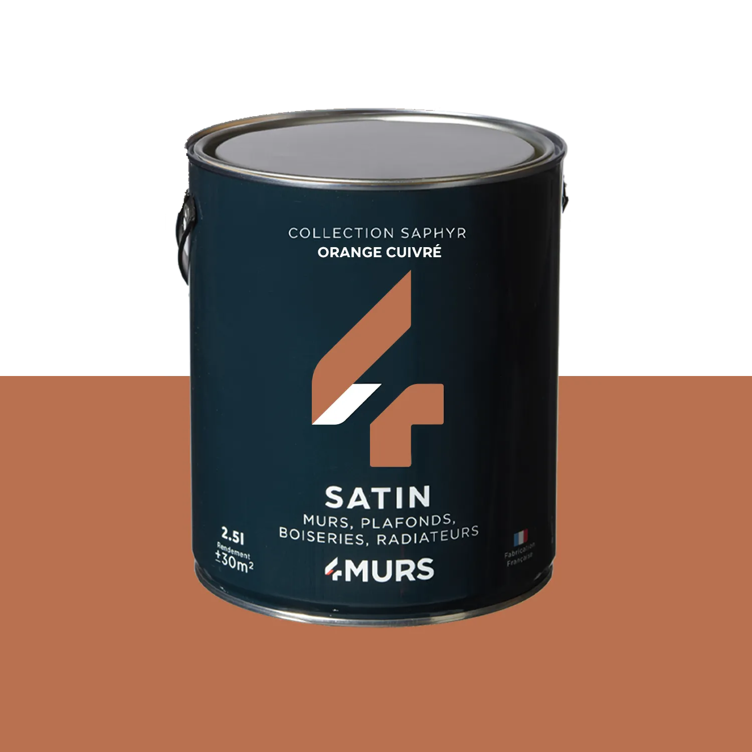 Saphyr Peinture Peinture orange cuivré Satiné 2,5 L - 4MURS