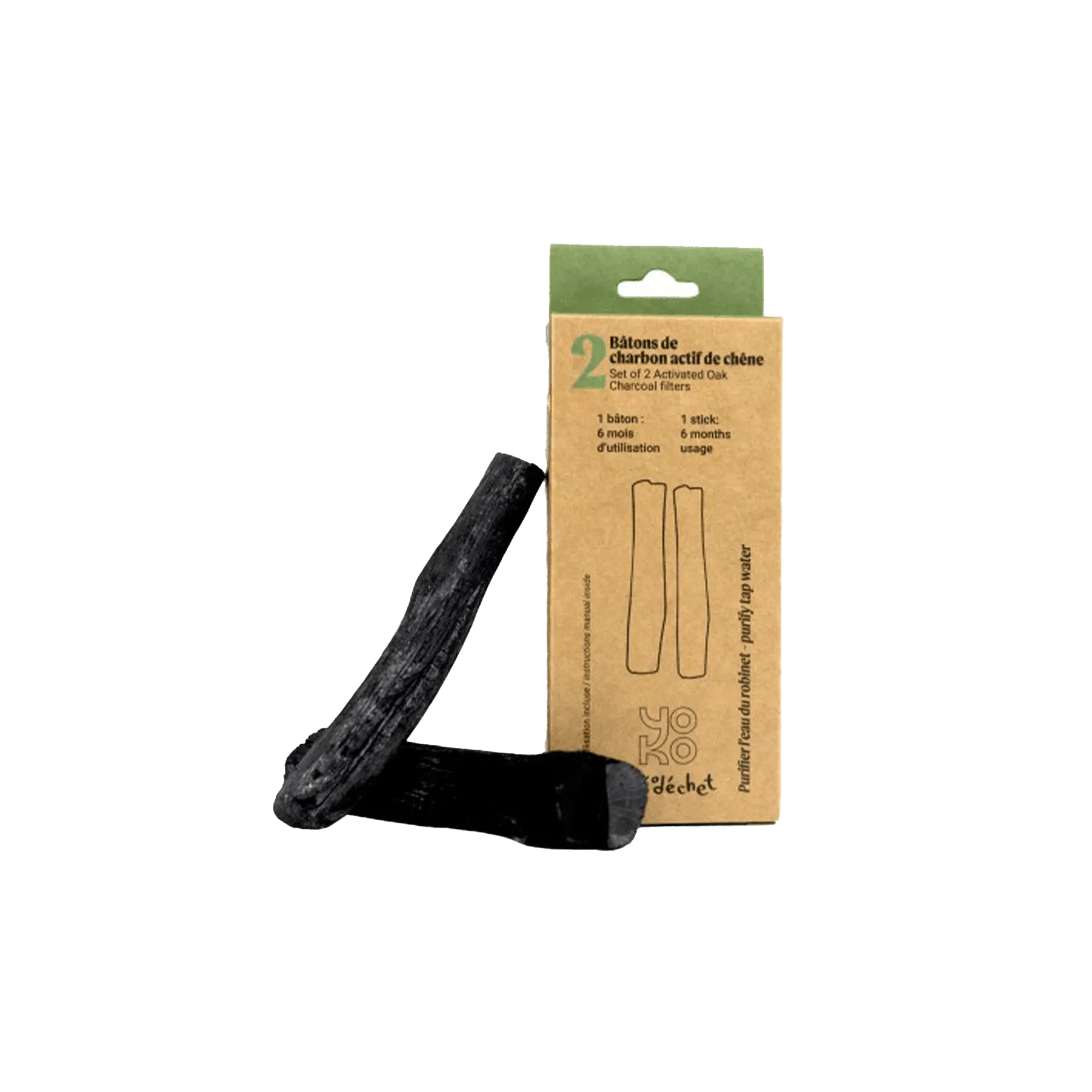 YOKO DESIGN Purificateur d'eau CHARBONS ACTIFS coloris noir - 4MURS