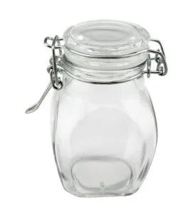Bocal avec couvercle hermétique carré transparent verre 56 mm Pro.mundi