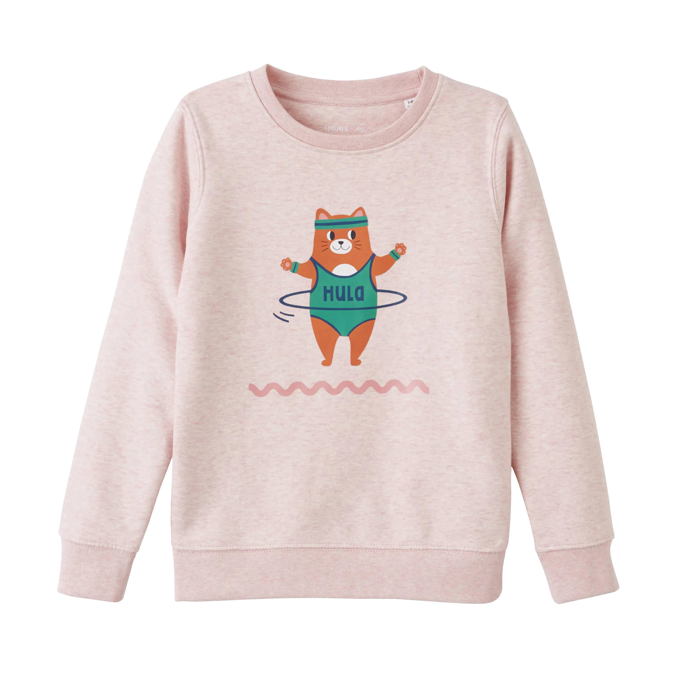 4MURS Sweat sans capuche CHACHAT coloris Rose chiné - 4MURS