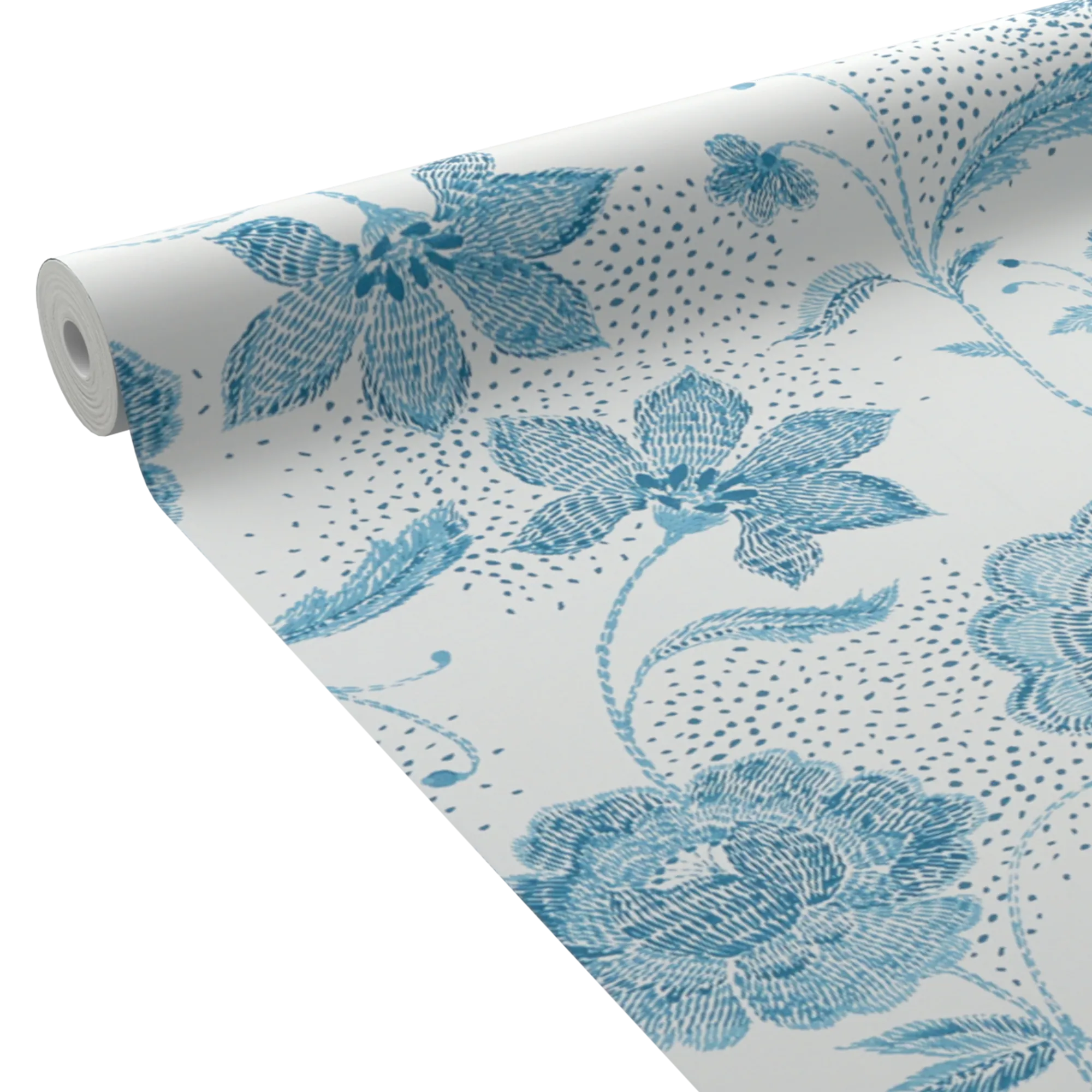 4MURS Papier peint intissé AMBROISE coloris bleu acier - 4MURS