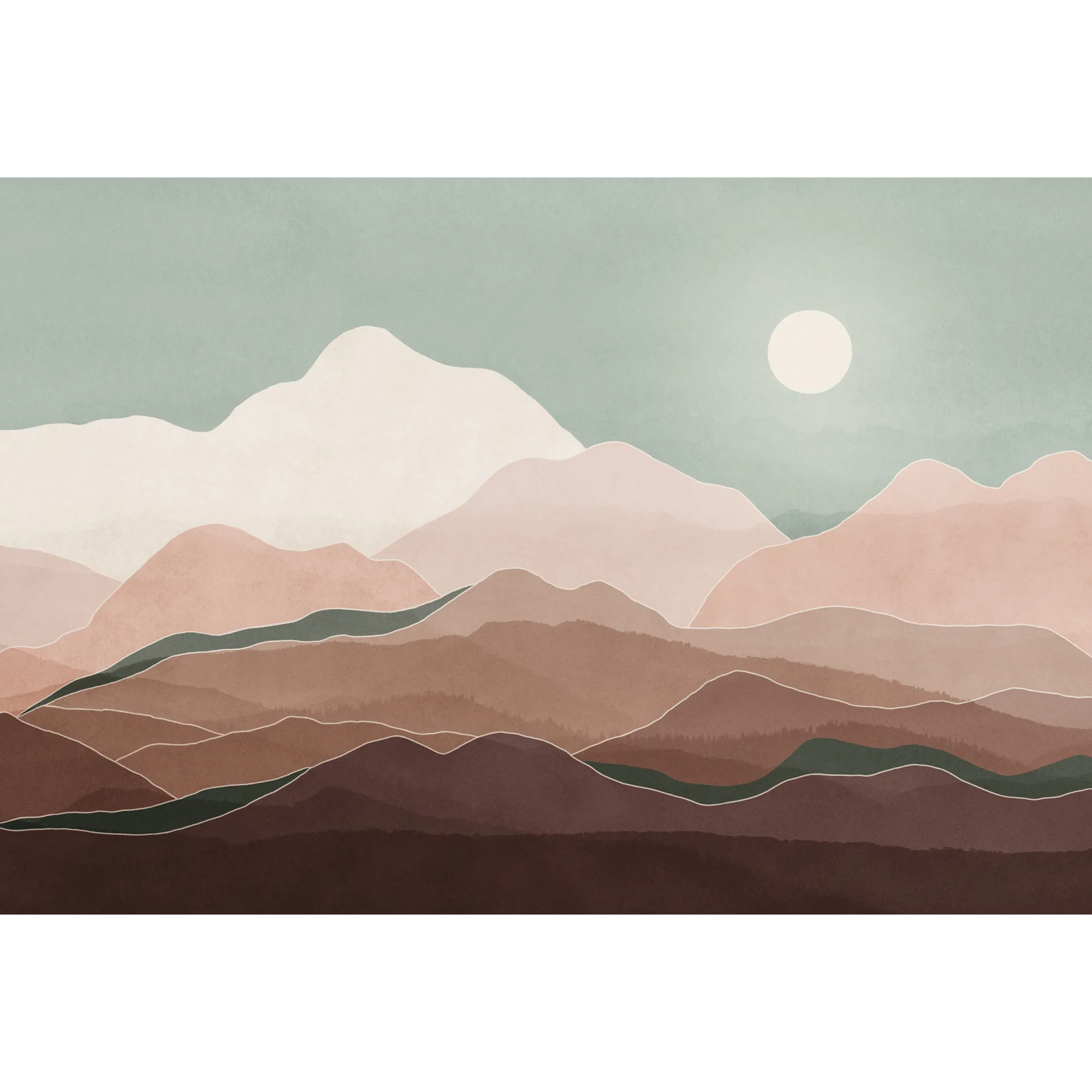 Papier peint panoramique XL TOUBKAL SUNSET 400 x 270 cm - 4MURS