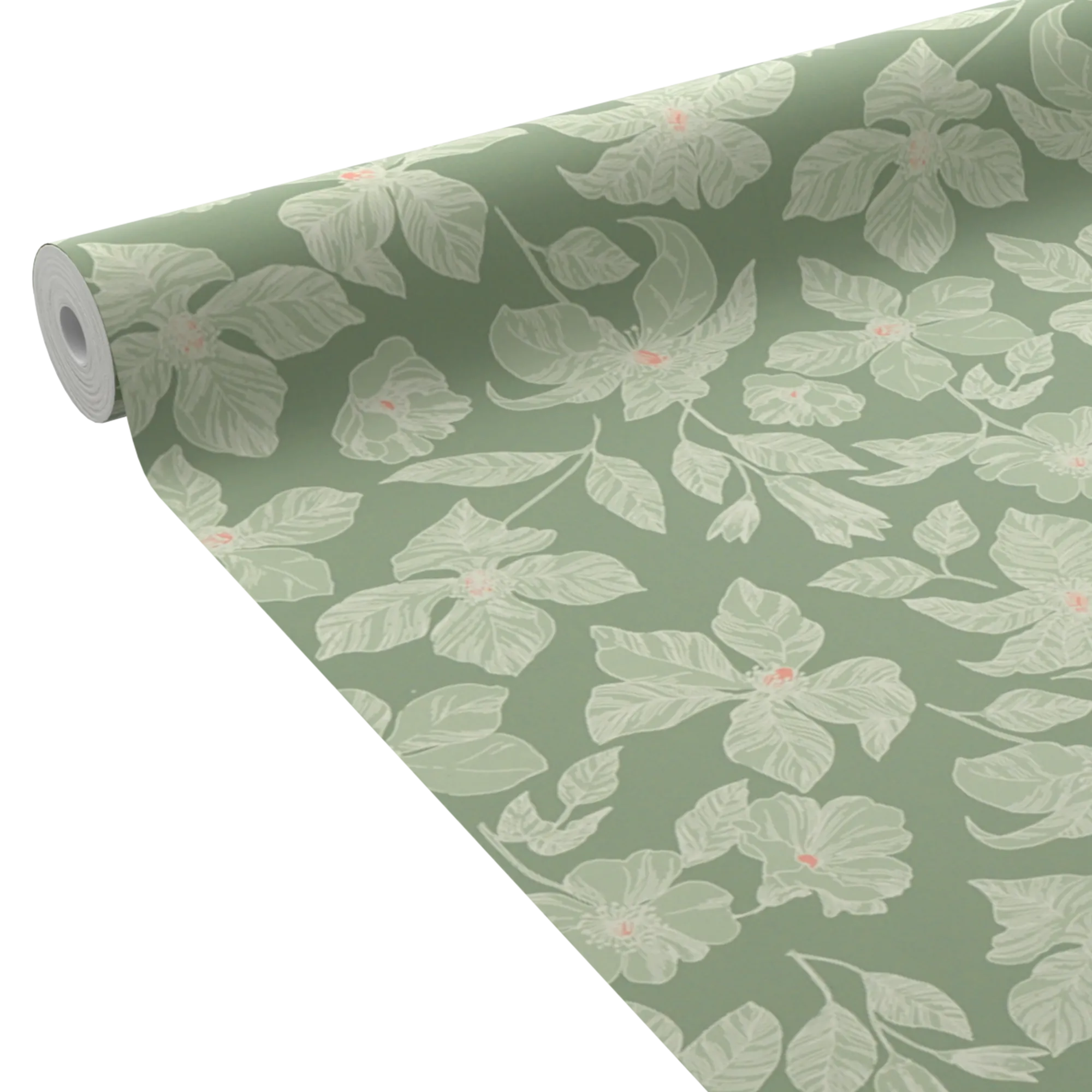 4MURS Papier peint intissé CLEMATITE coloris vert de gris - 4MURS