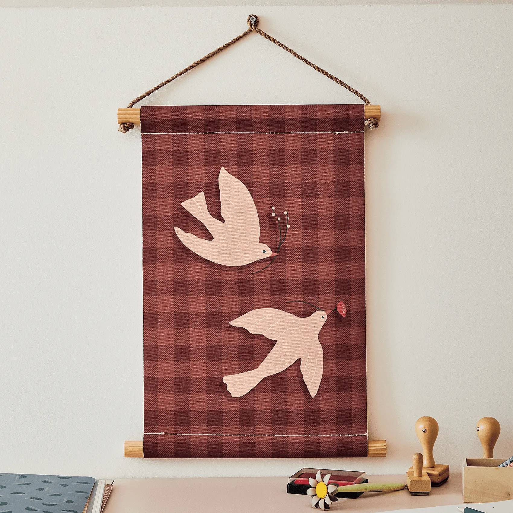 4MURS Kakémono déco NATY coloris rose - 4MURS