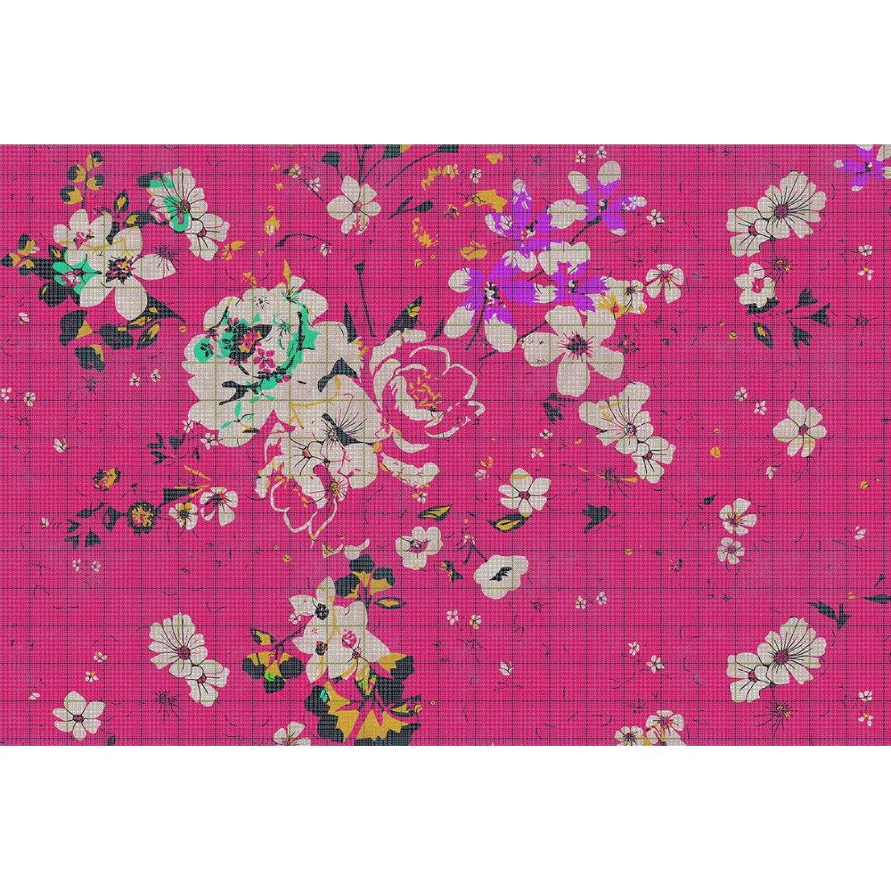 Papier peint panoramique XL FLAID 400 x 270 cm fuchsia - 4MURS