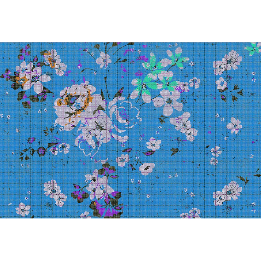 Papier peint panoramique XL FLAID 400 x 270 cm cyan - 4MURS