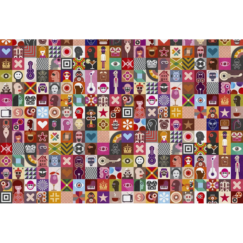 Papier peint panoramique XL PELMEL 400 x 270 cm multicolore - 4MURS