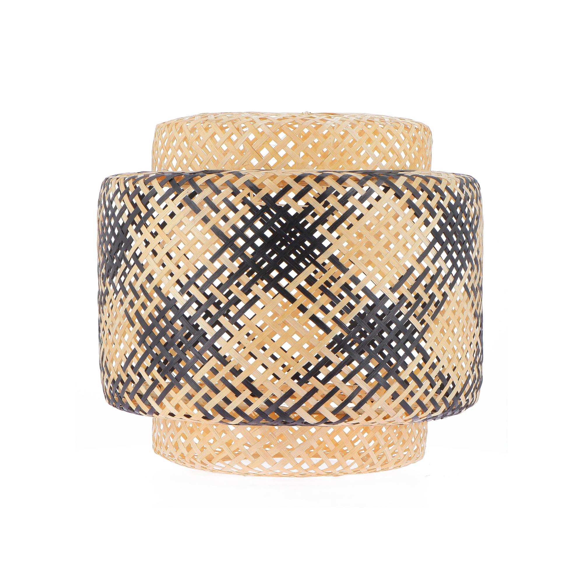 Abat-jour TAO coloris bambou et noir 40 x 40 cm - 4MURS