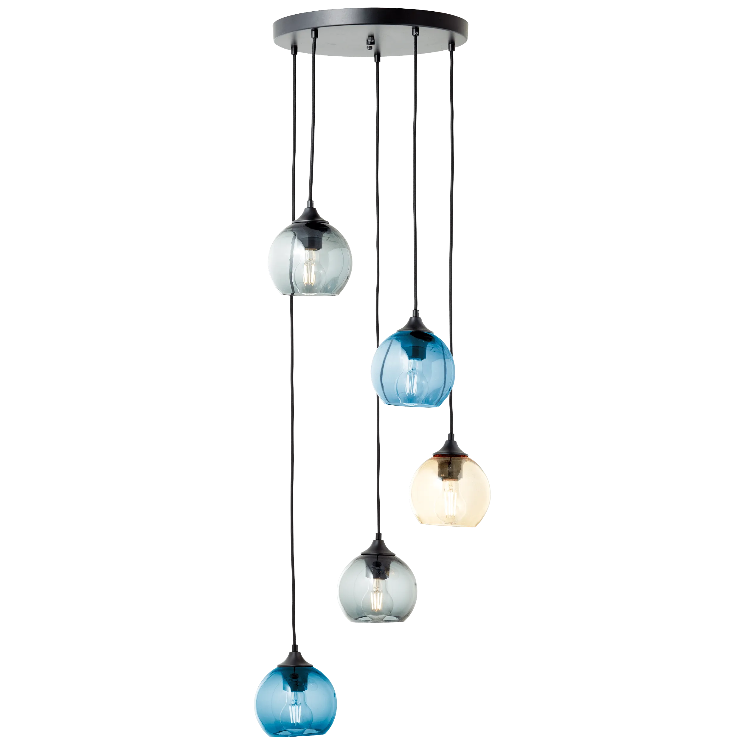 Suspension AMIRI coloris gris, bleu, ambre 150 x 50 cm - 4MURS