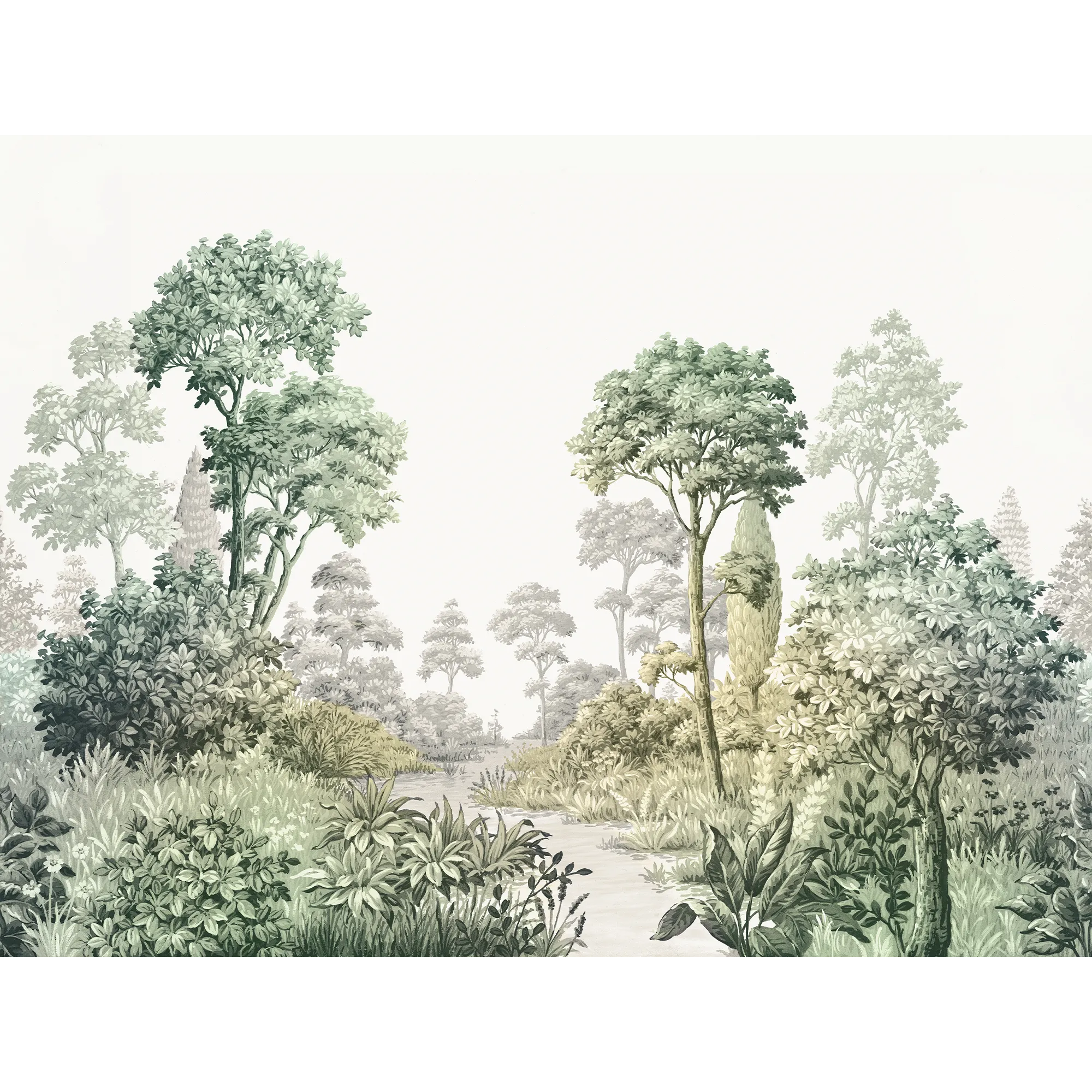 4MURS Papier peint panoramique XL BEAULIEU 371 x 280 cm vert - 4MURS