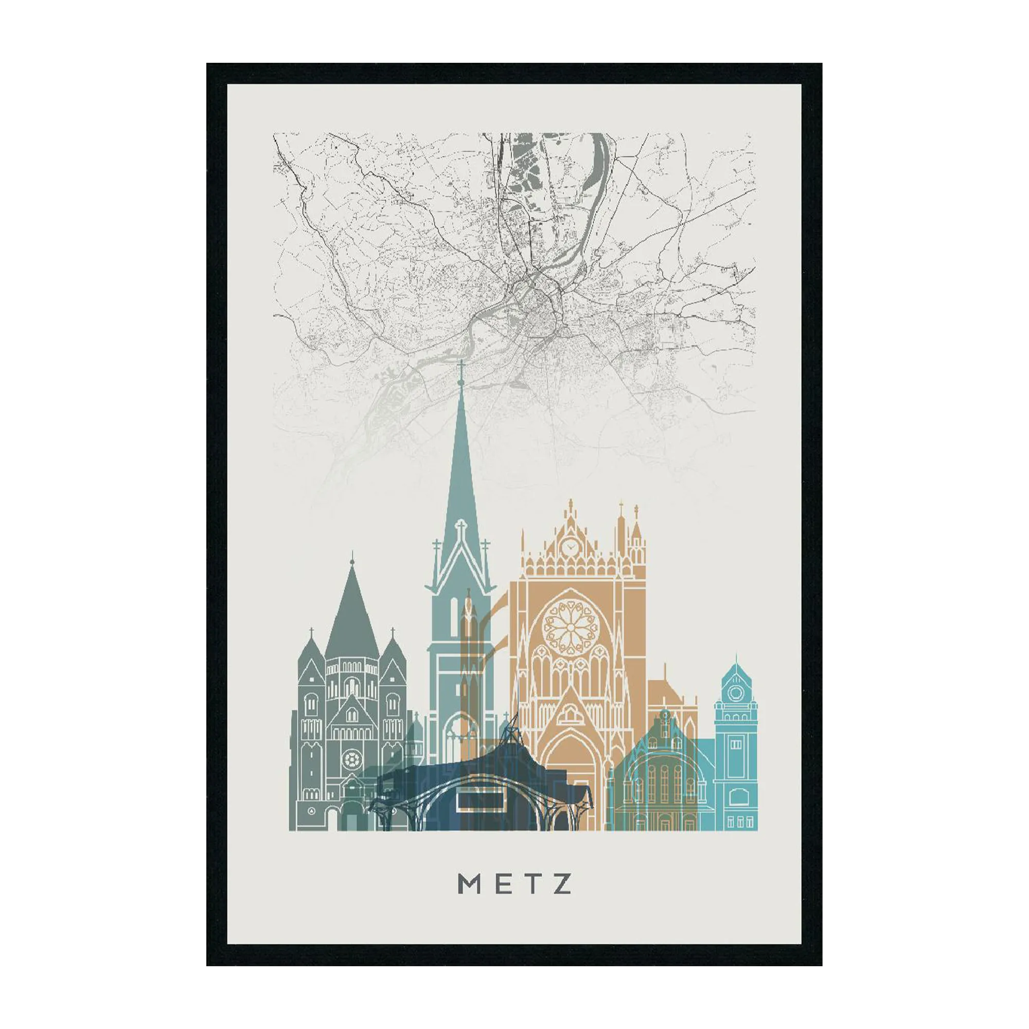 4MURS Image sous verre METZ 40 x 60 cm - 4MURS