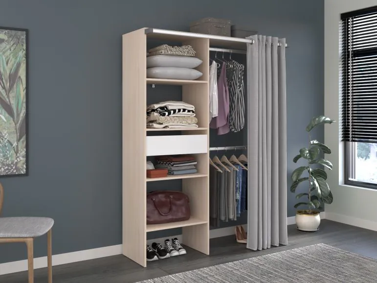 Dressing BALINE 144 cm acacia clair/gris