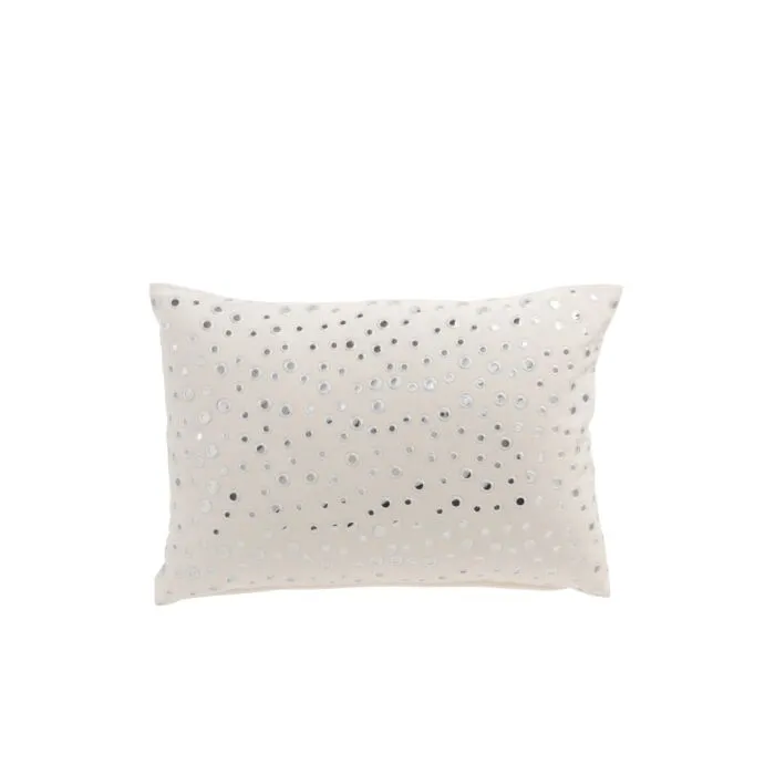 Velara, coussin décoratif, velours blanc