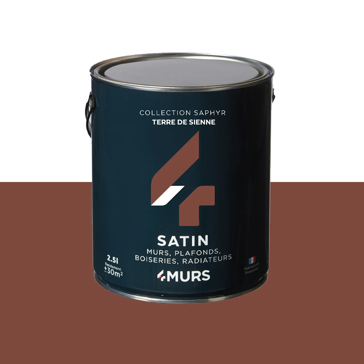 Saphyr Peinture Peinture terre de sienne Satiné 2,5 L - 4MURS