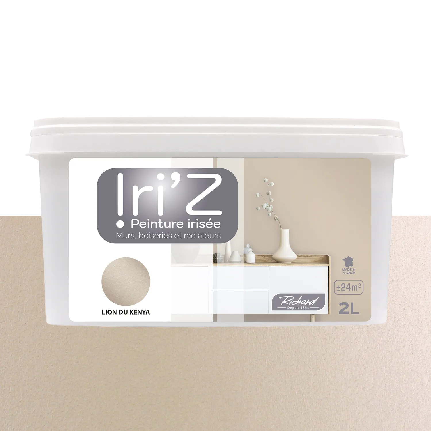 Richard Peinture IRIZ Peinture LION DU KENYA Brillant 2 L - 4MURS