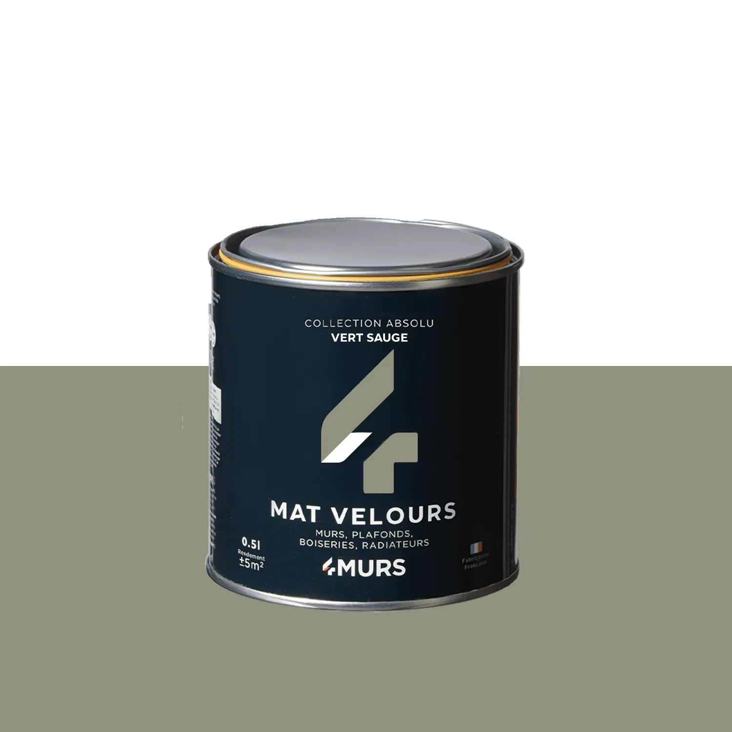 Absolu Peinture Peinture vert sauge Mat 0,5 L - 4MURS