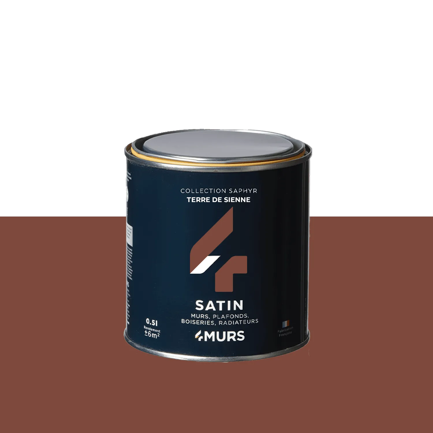 Saphyr Peinture Peinture terre de sienne Satiné 0,5 L - 4MURS
