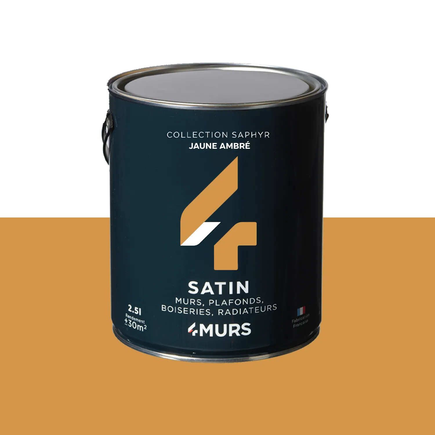 Saphyr Peinture Peinture jaune ambré Satiné 2,5 L - 4MURS