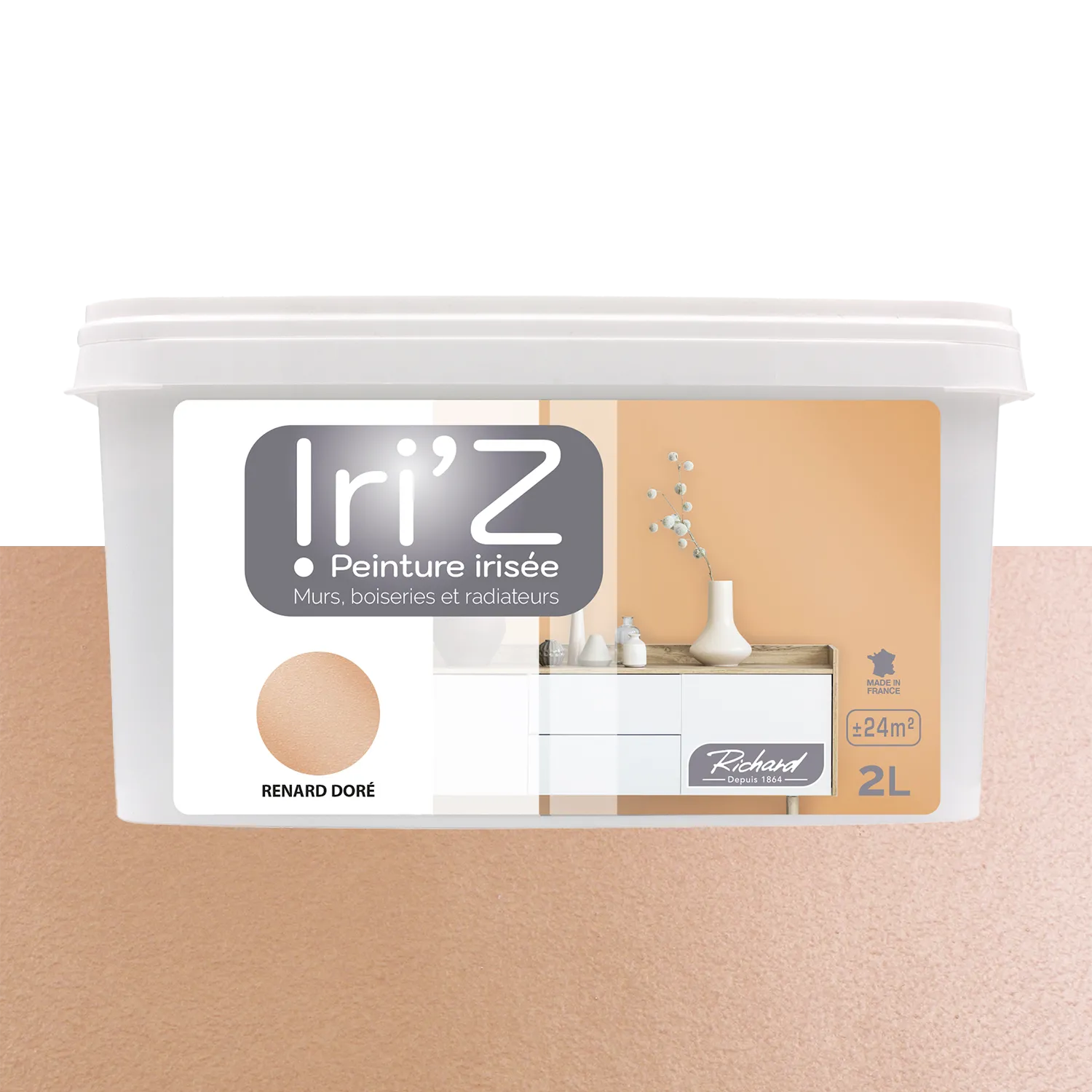 Richard Peinture IRIZ Peinture renard doré Brillant 2 L - 4MURS