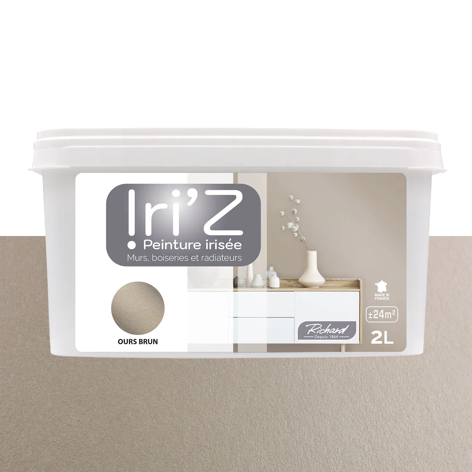 Richard Peinture IRIZ Peinture ours brun Brillant 2 L - 4MURS