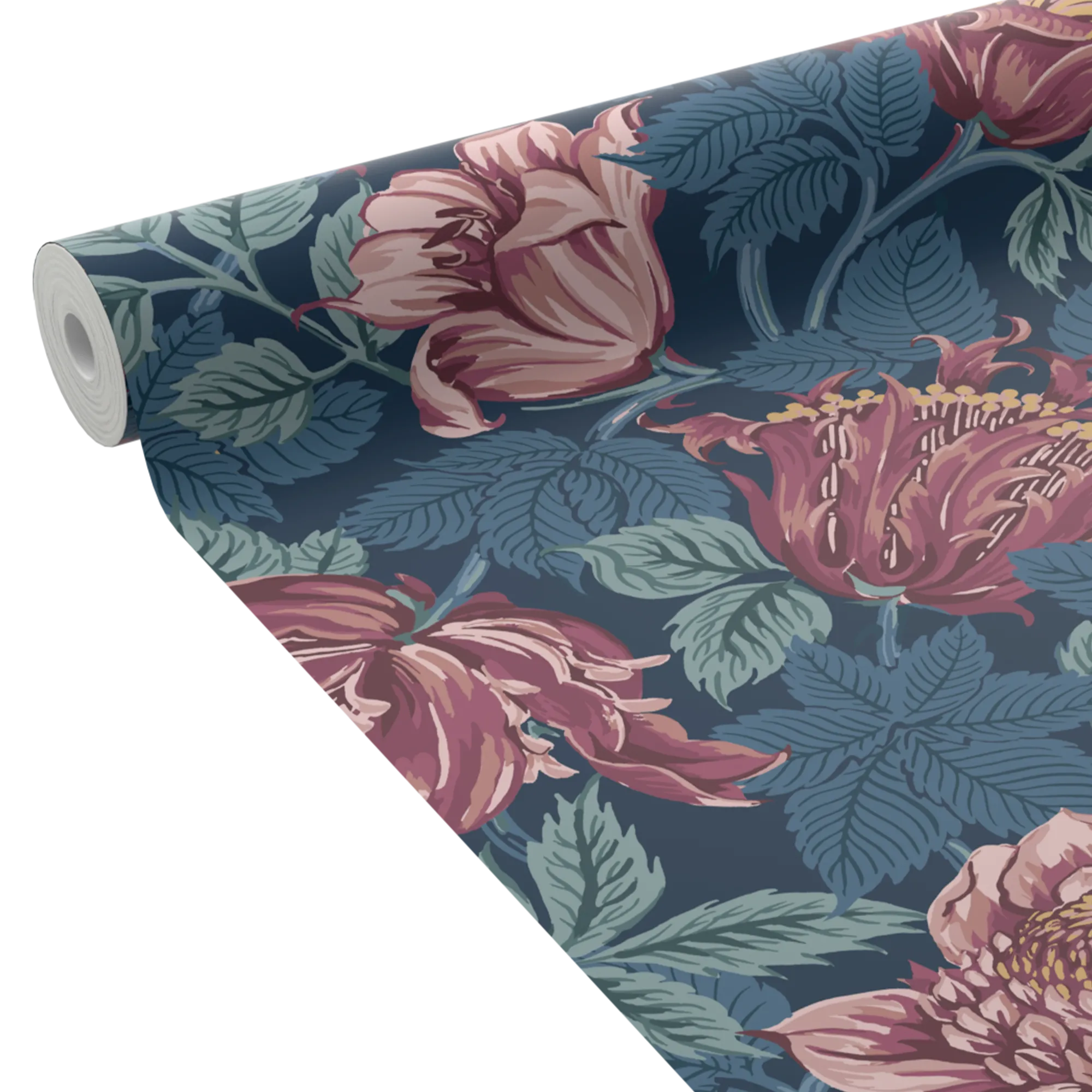 4MURS Papier peint intissé KAYLEEN bleu saphir et magenta - 4MURS