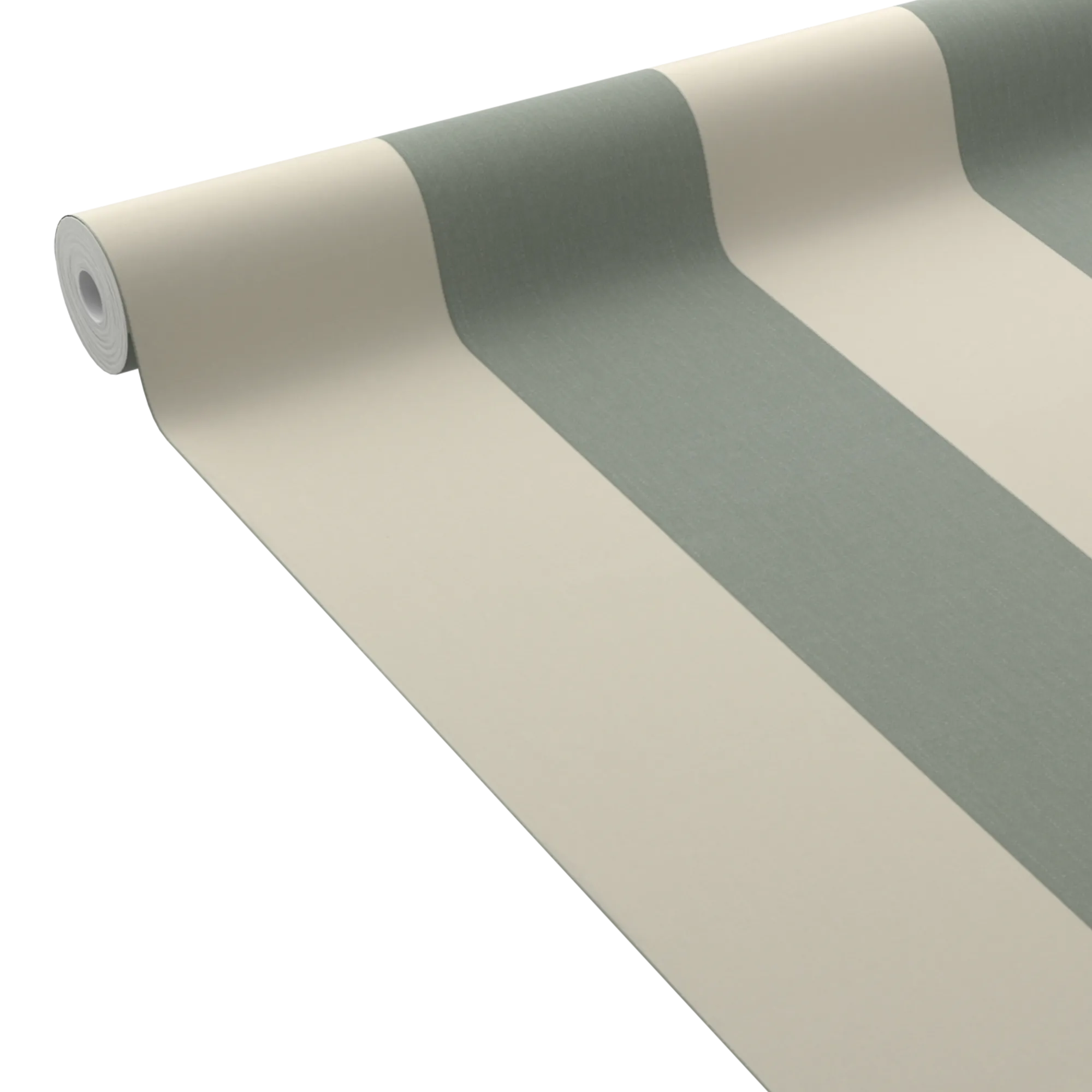 Papier peint vinyle PODIUM STRIPE vert de gris et blanc - 4MURS