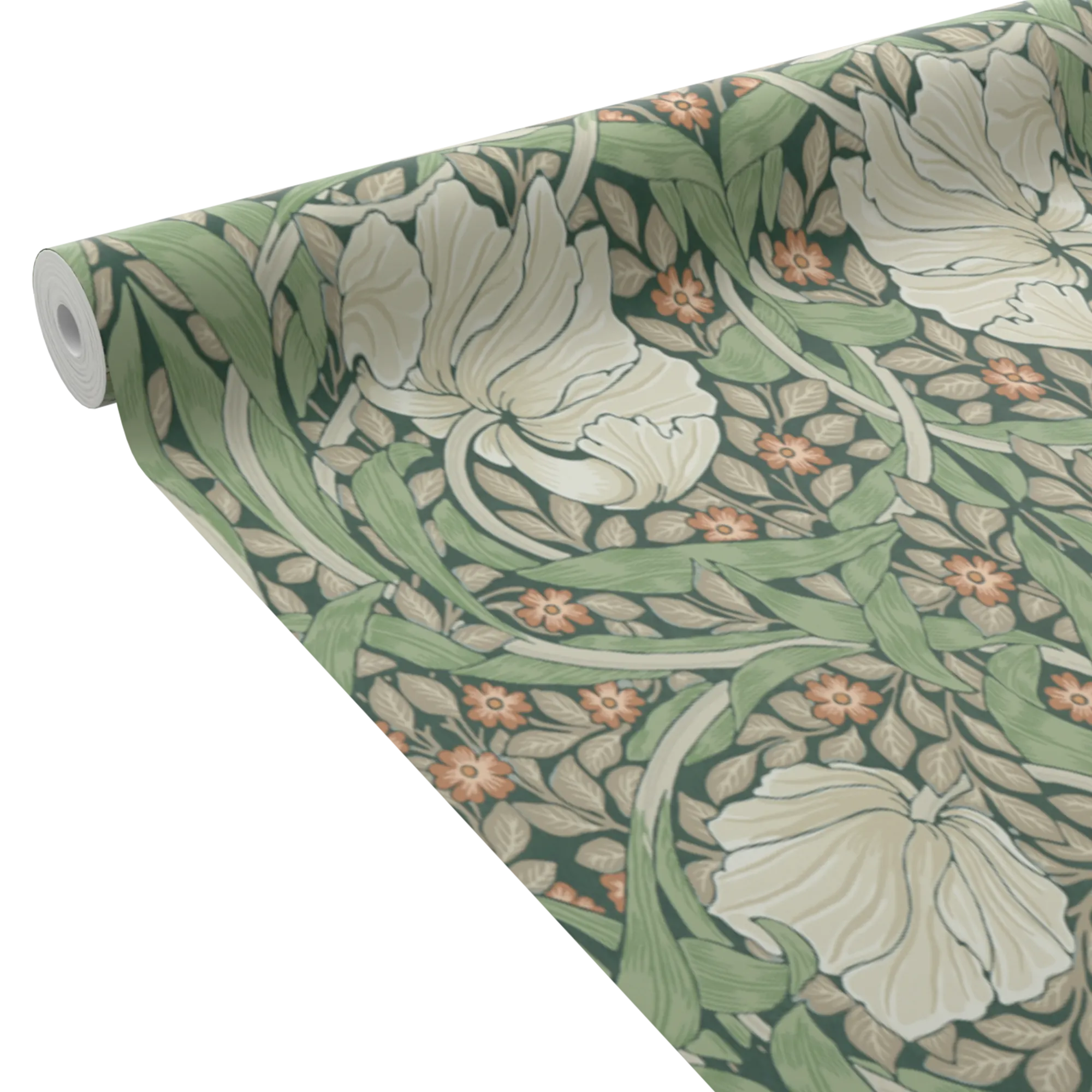 William Morris at Home Papier peint intissé PIMPERNEL vert feuille