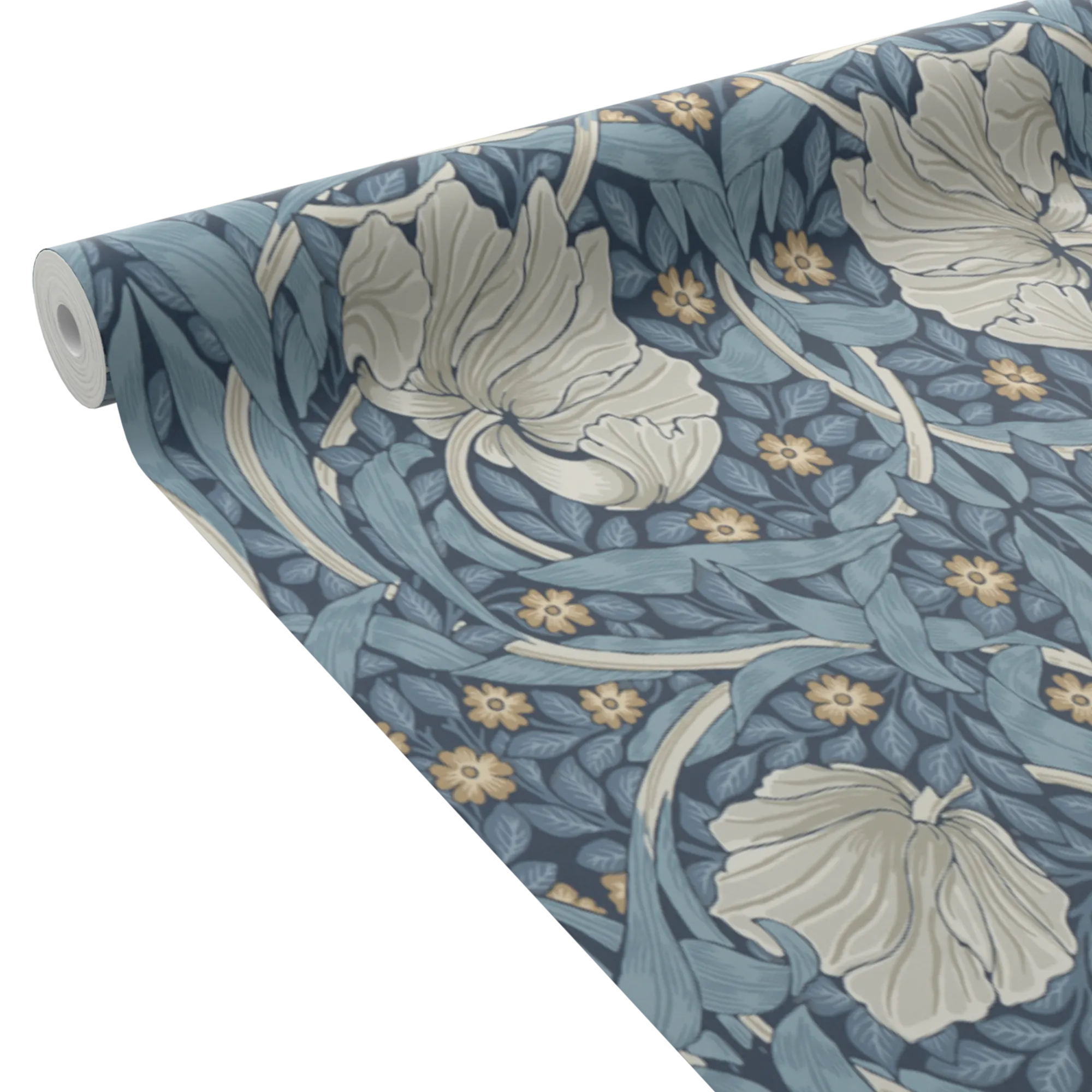 William Morris at Home Papier peint intissé PIMPERNEL bleu marine