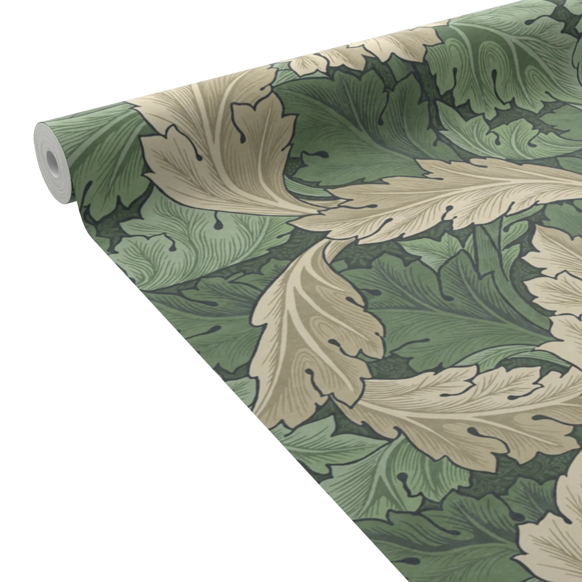 William Morris at Home Papier peint intissé ACANTHUS vert feuille