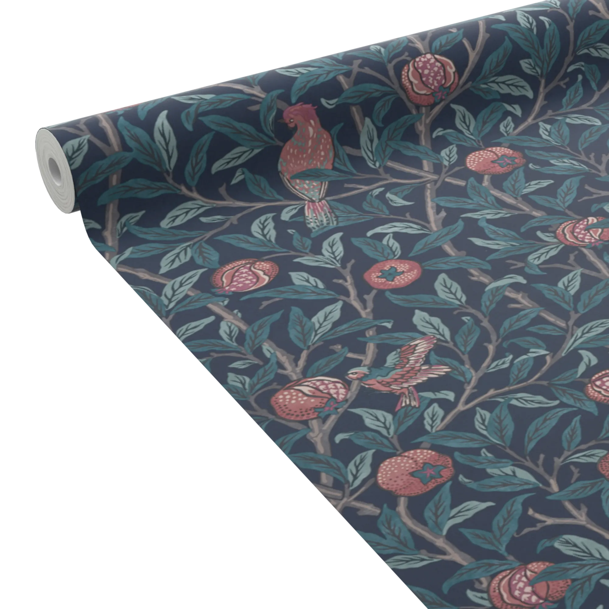 William Morris at Home Papier peint intissé POMEGRANATE bleu nuit